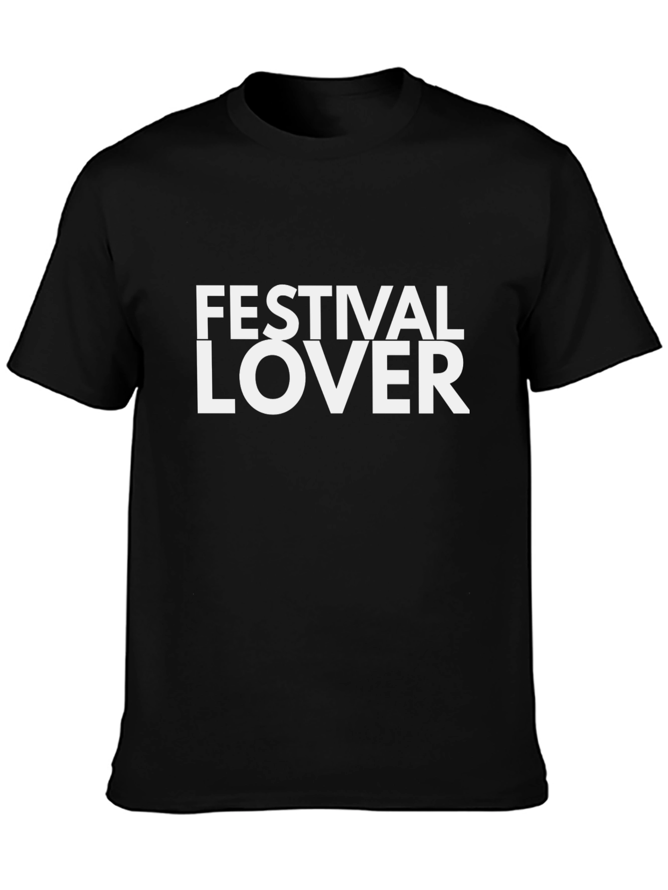 Festival Lover Graphic T-Shirt - Black Cotton Tee