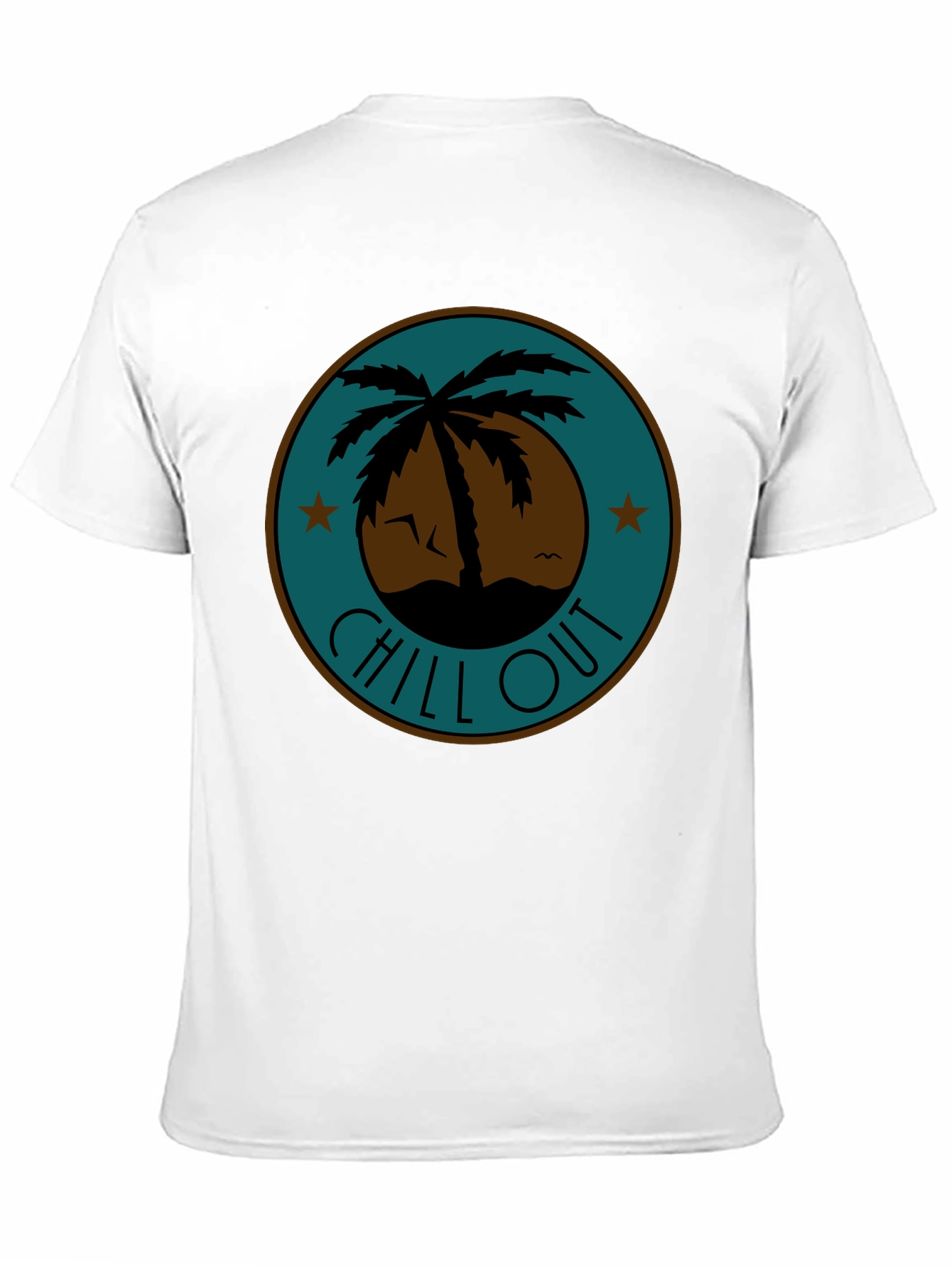 Chill Out Palm Tree Graphic Tee - Relaxed Fit