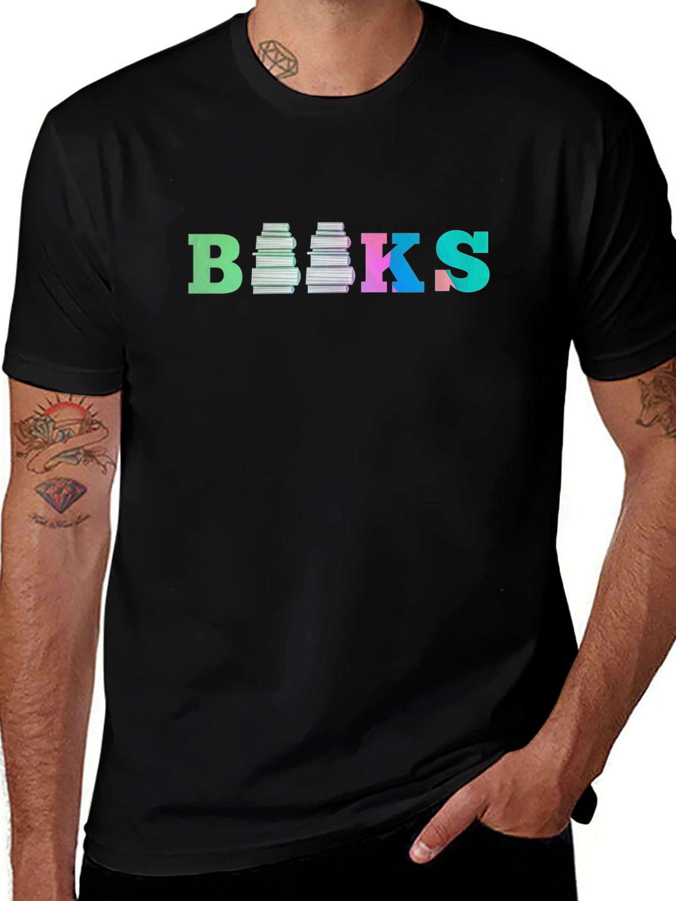 Colorful Books Graphic T-Shirt