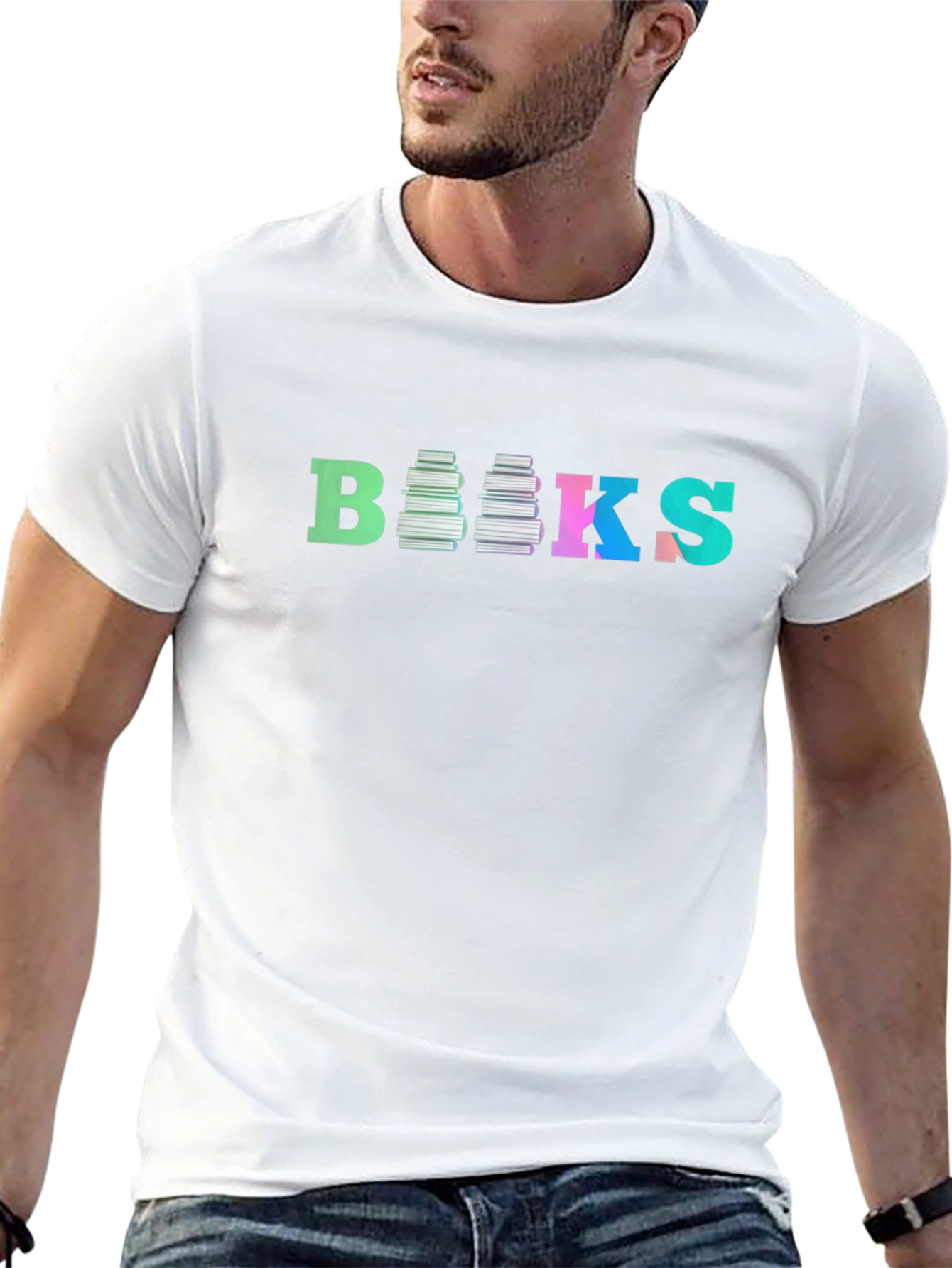 Colorful Books Graphic T-Shirt