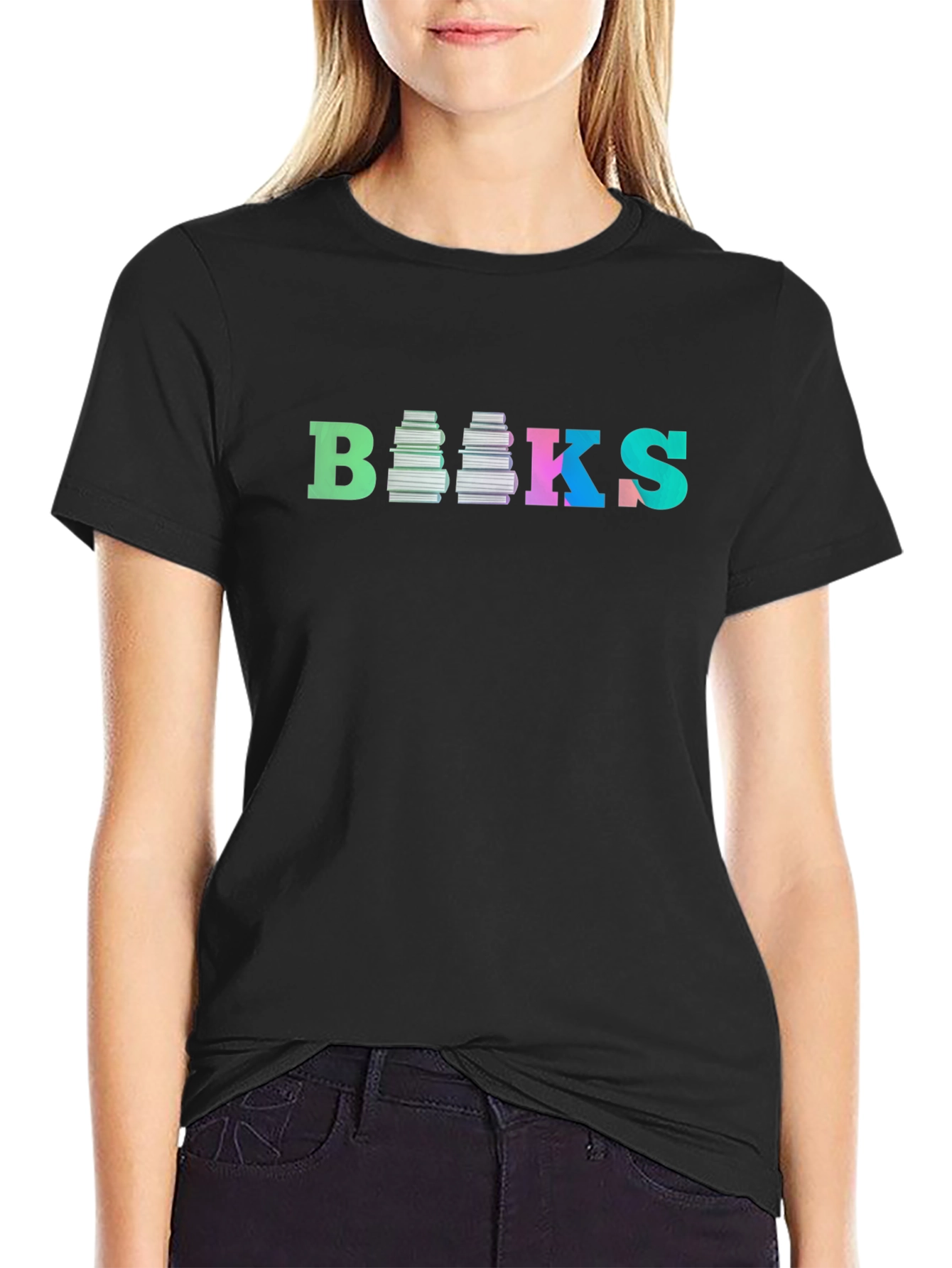 Colorful Books Graphic T-Shirt