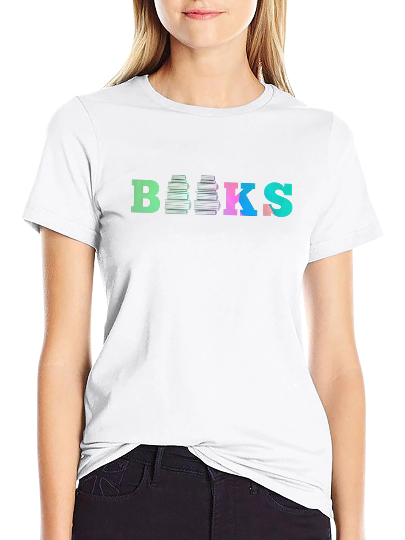 Colorful Books Graphic T-Shirt