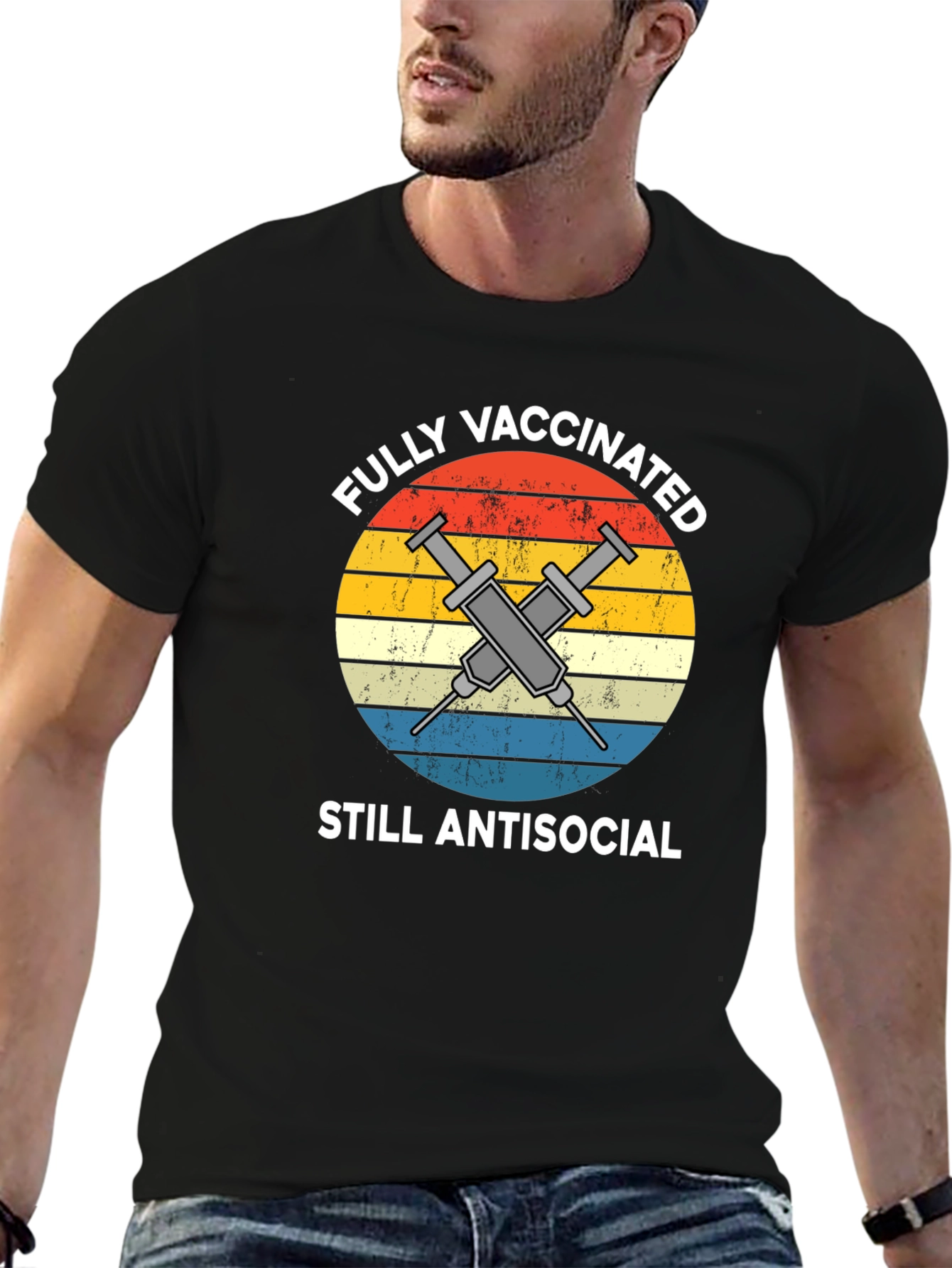 Fully Vaccinated Still Antisocial Graphic Tee