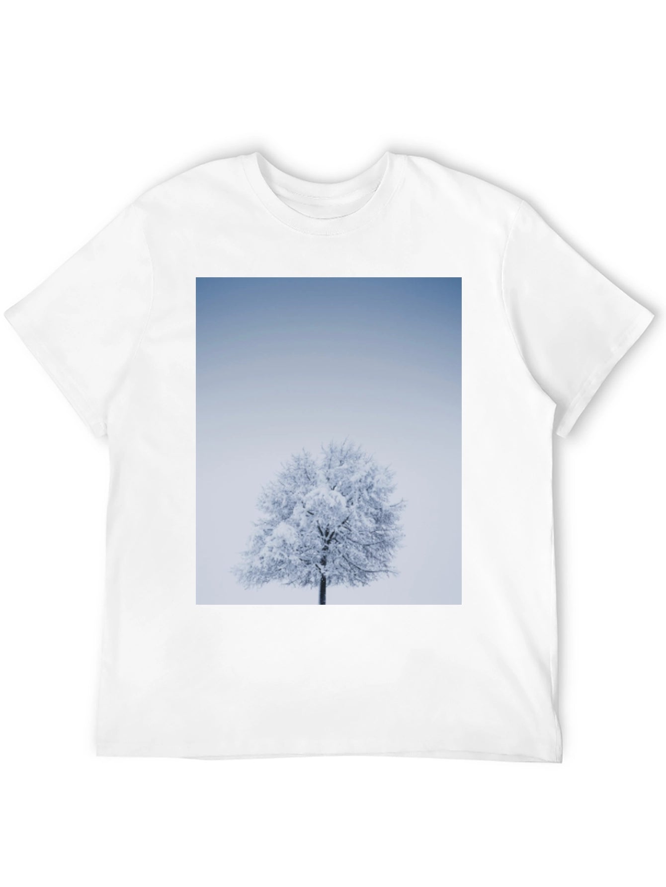 Winter Tree Graphic Tee - Stylish Black T-Shirt