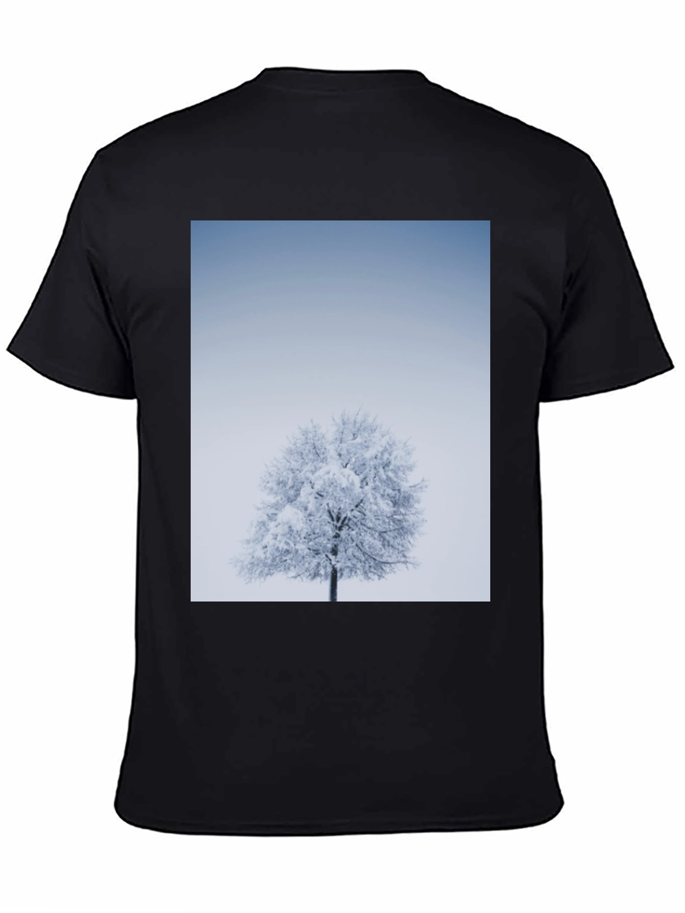 Winter Tree Graphic Tee - Stylish Black T-Shirt