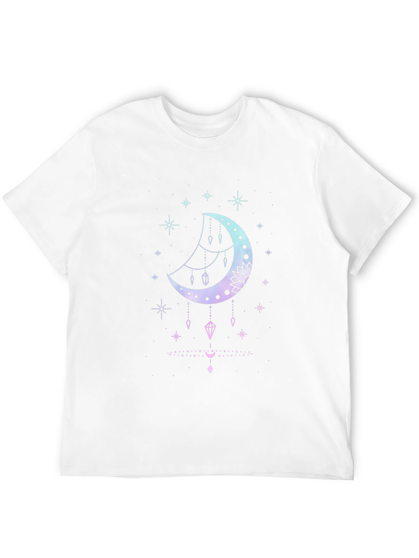 Celestial Moon Graphic Tee - Black