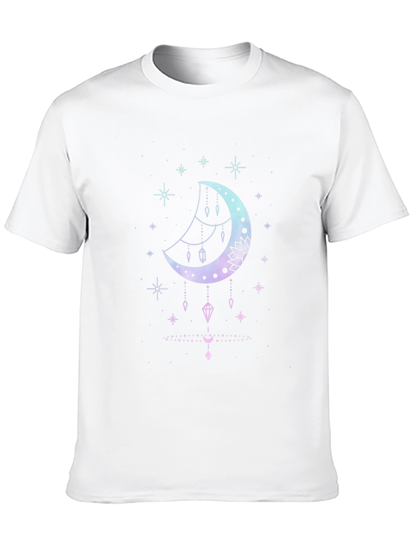 Celestial Moon Graphic Tee - Black