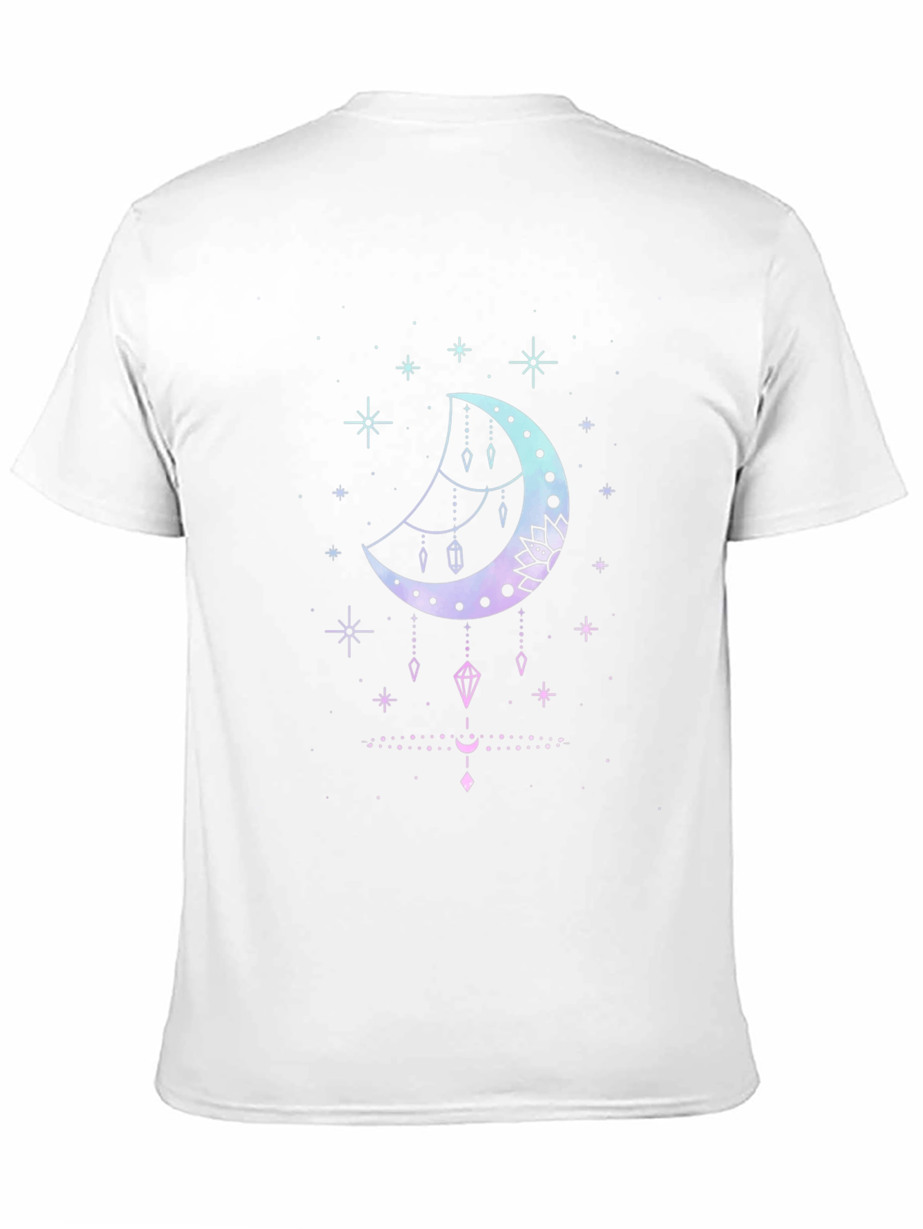 Celestial Moon Graphic Tee - Black