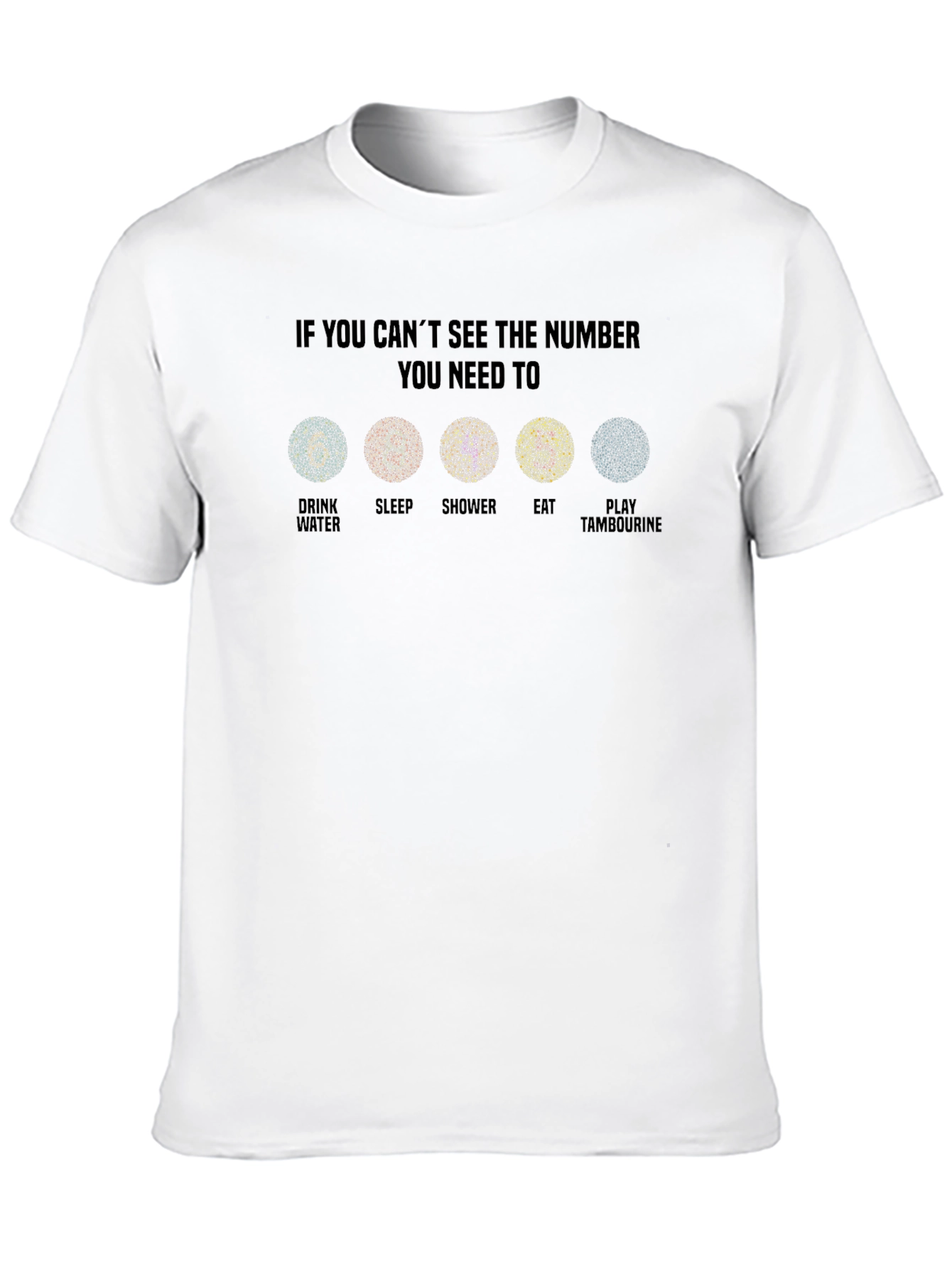 Funny Ishihara Test T-Shirt Health Humor Tee