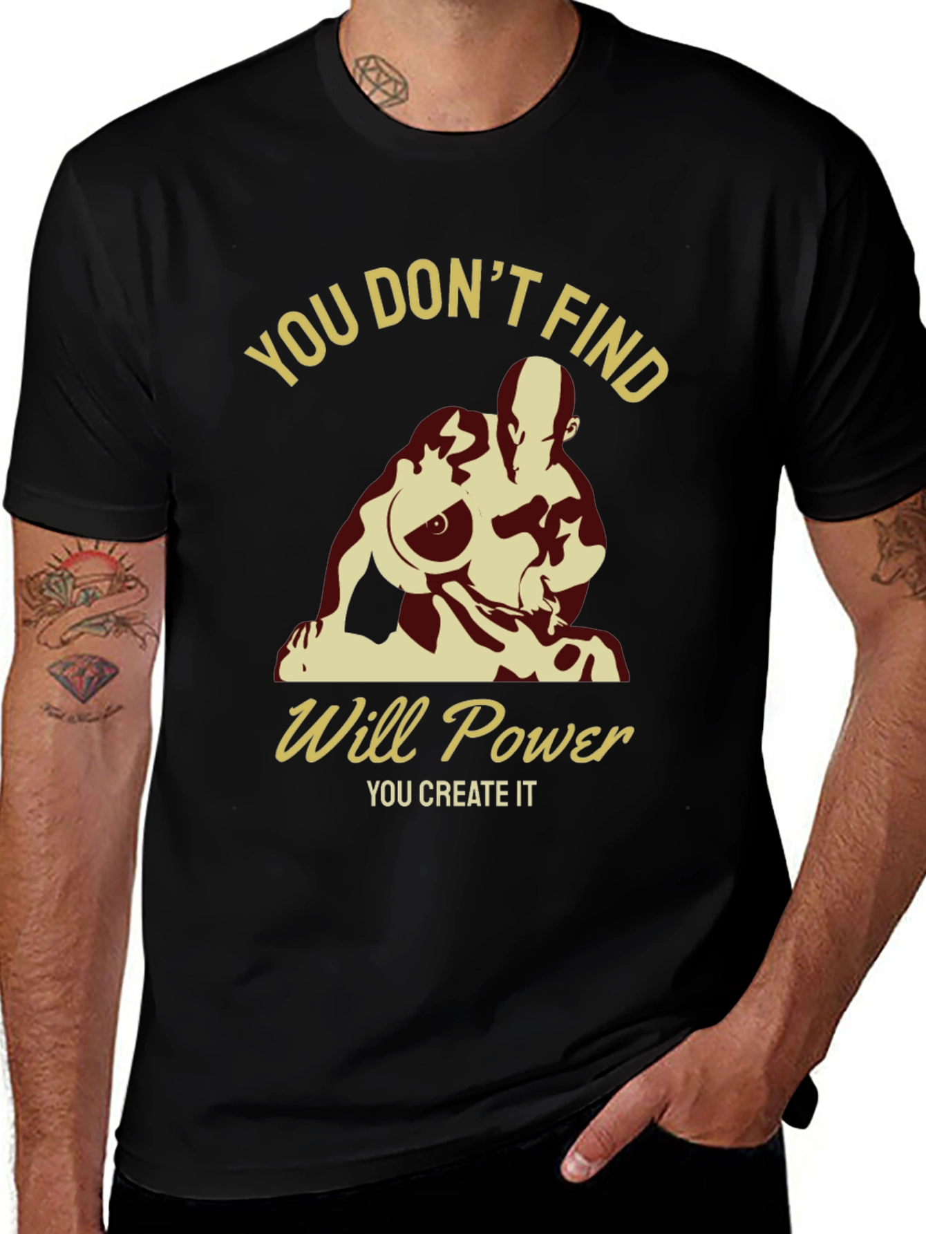 Motivational Will Power Graphic T-Shirt