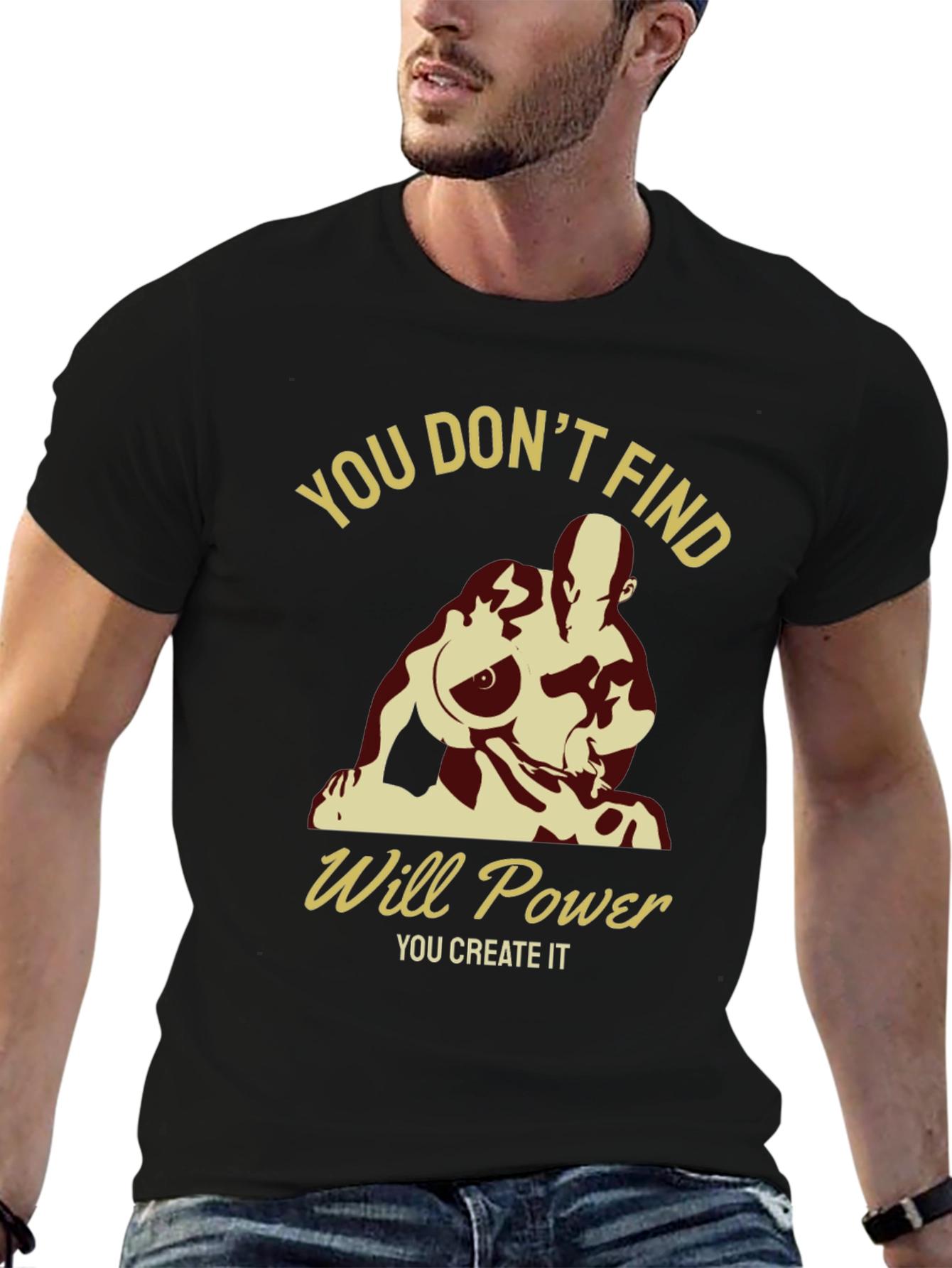 Motivational Will Power Graphic T-Shirt