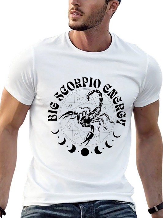 Big Scorpio Energy Graphic T-Shirt - Black