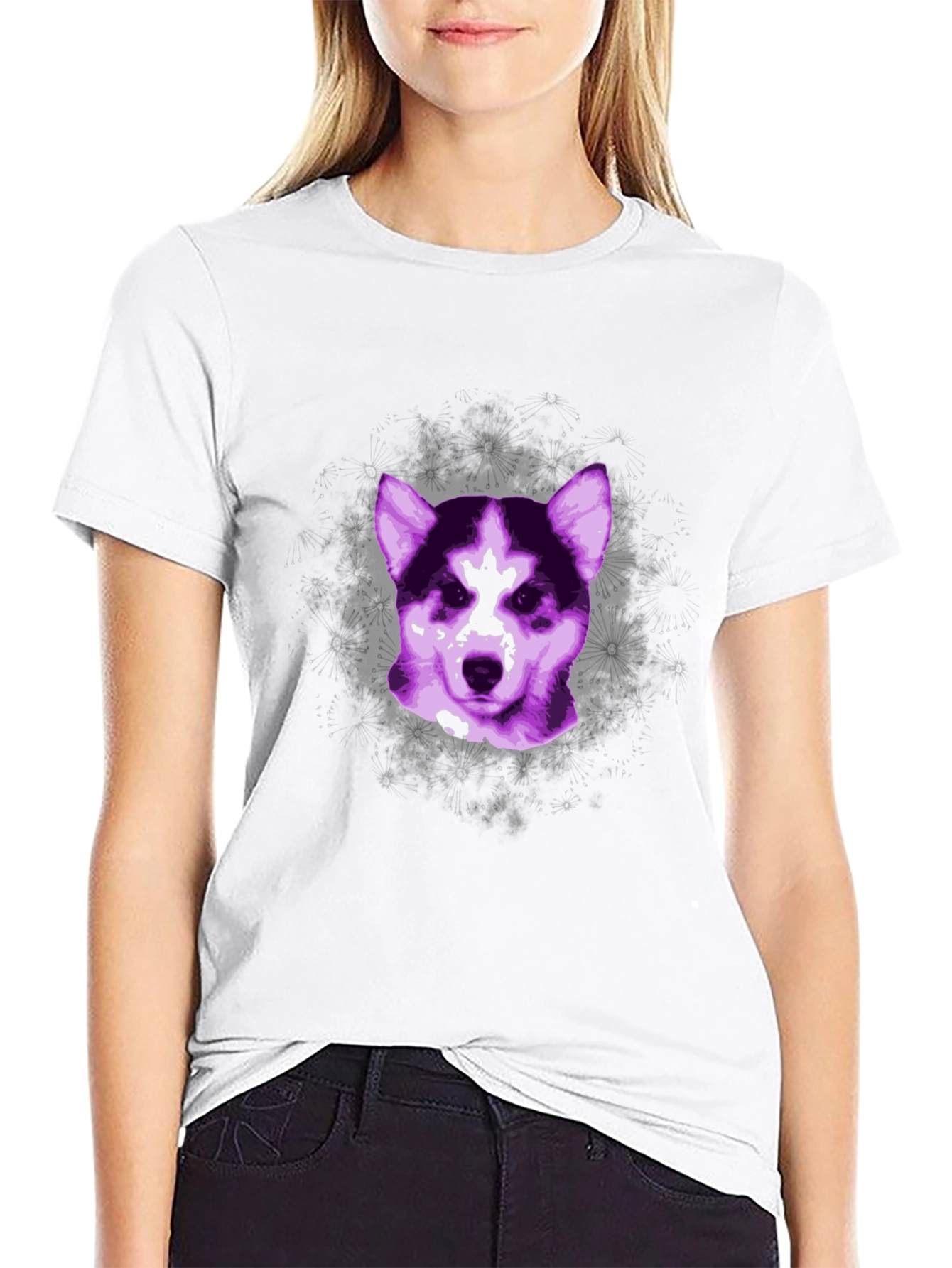Dog Graphic Tee - Stylish Unisex Black T-Shirt