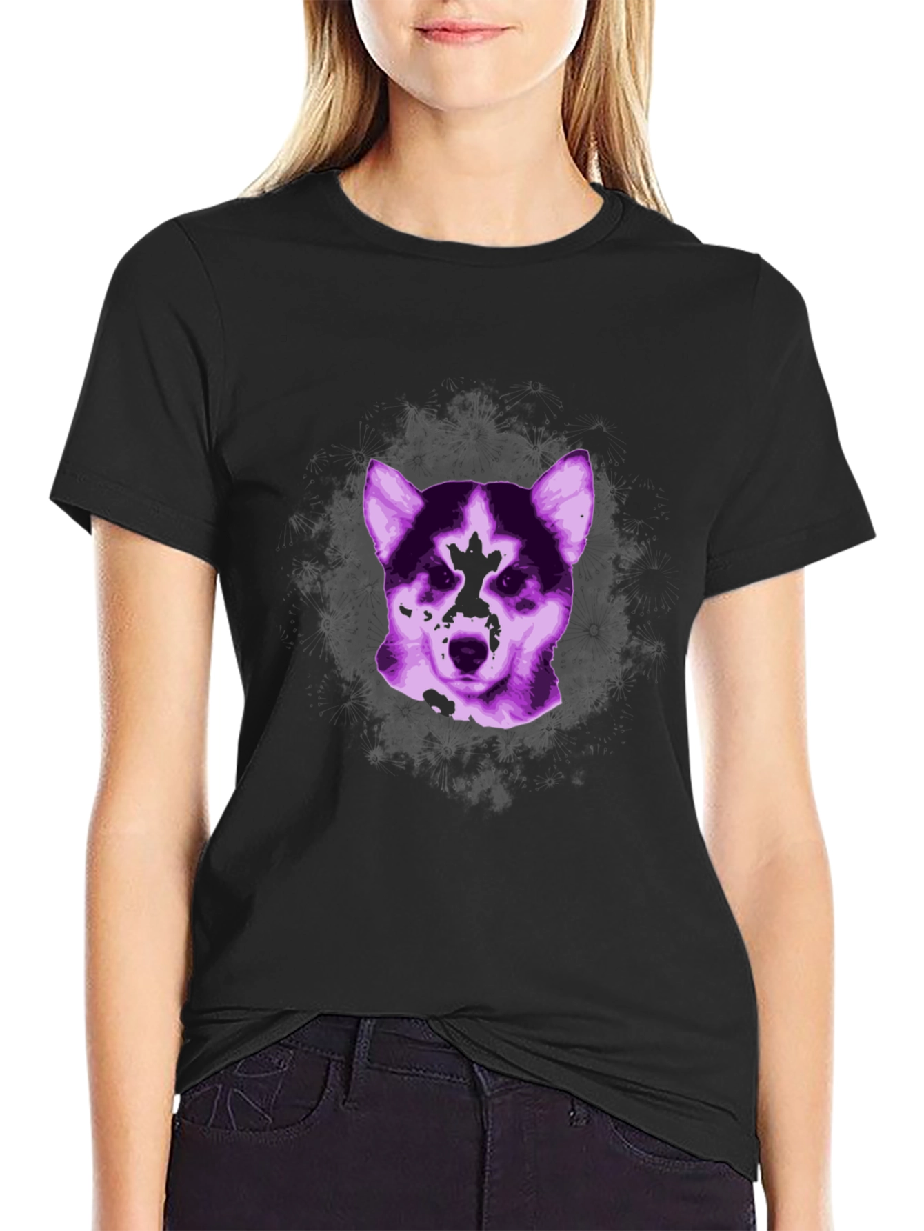 Dog Graphic Tee - Stylish Unisex Black T-Shirt