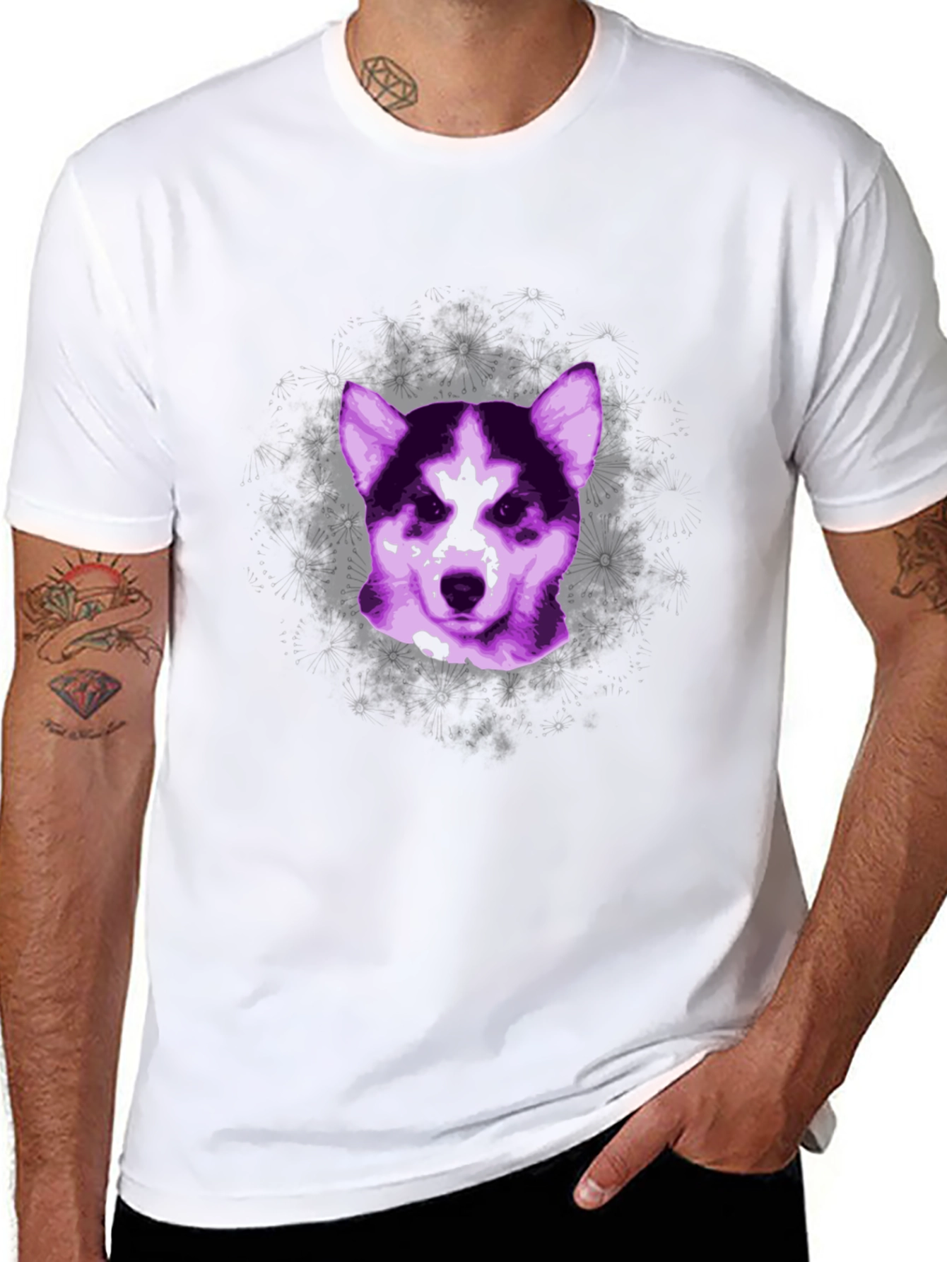 Dog Graphic Tee - Stylish Unisex Black T-Shirt