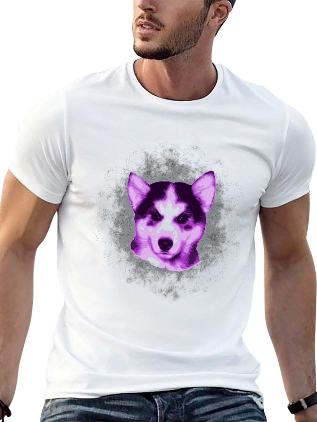 Dog Graphic Tee - Stylish Unisex Black T-Shirt