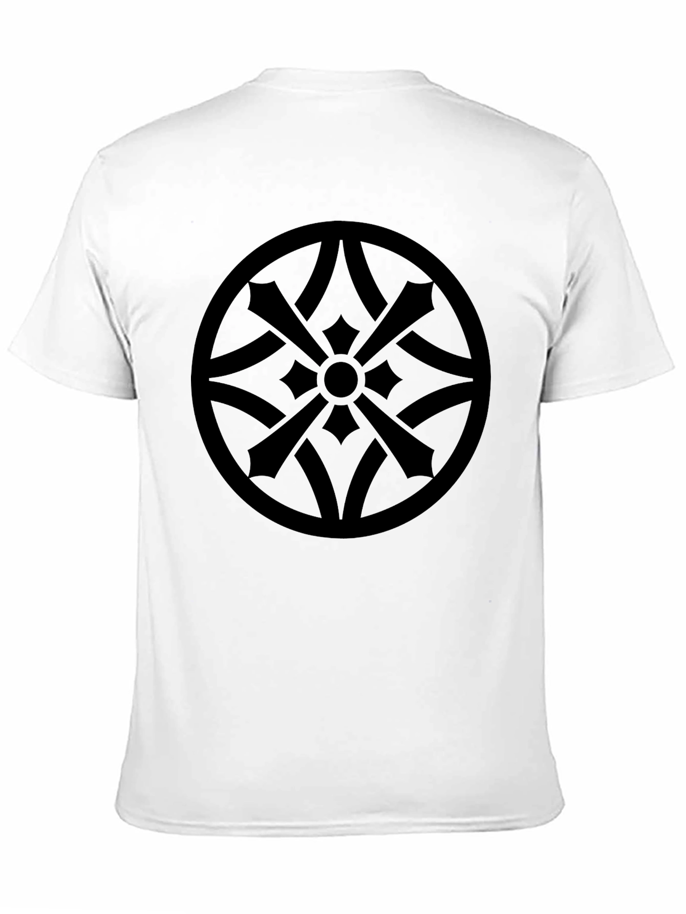 Stylish Black Tee with Geometric Circle Design