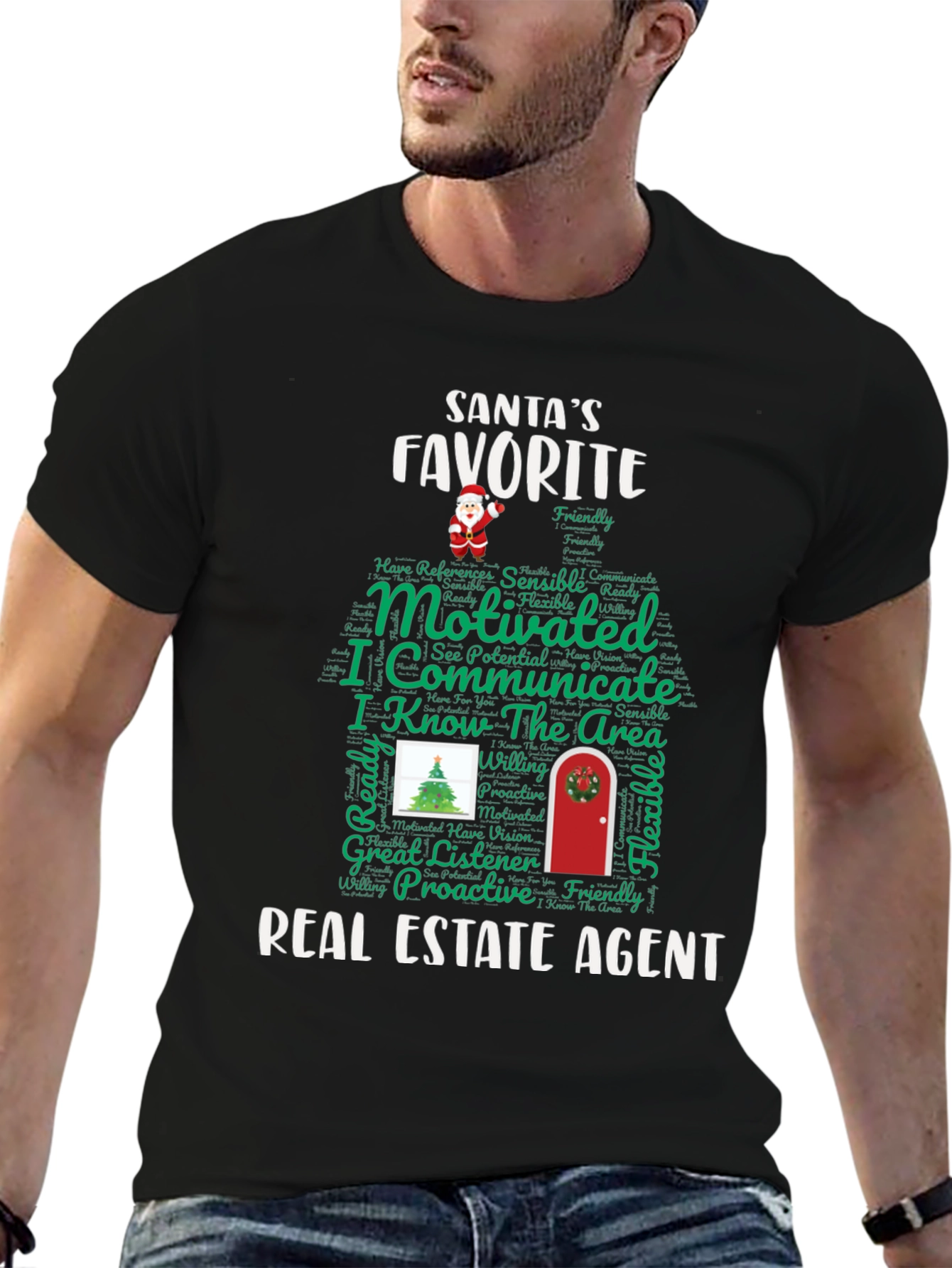 Santas Favorite Real Estate Agent Tee