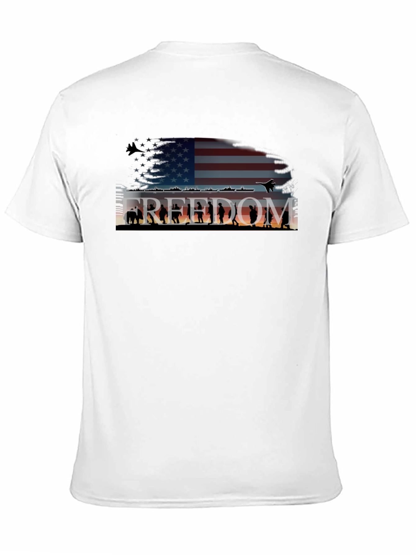 Freedom Graphic T-Shirt - Patriotic American Flag Tee