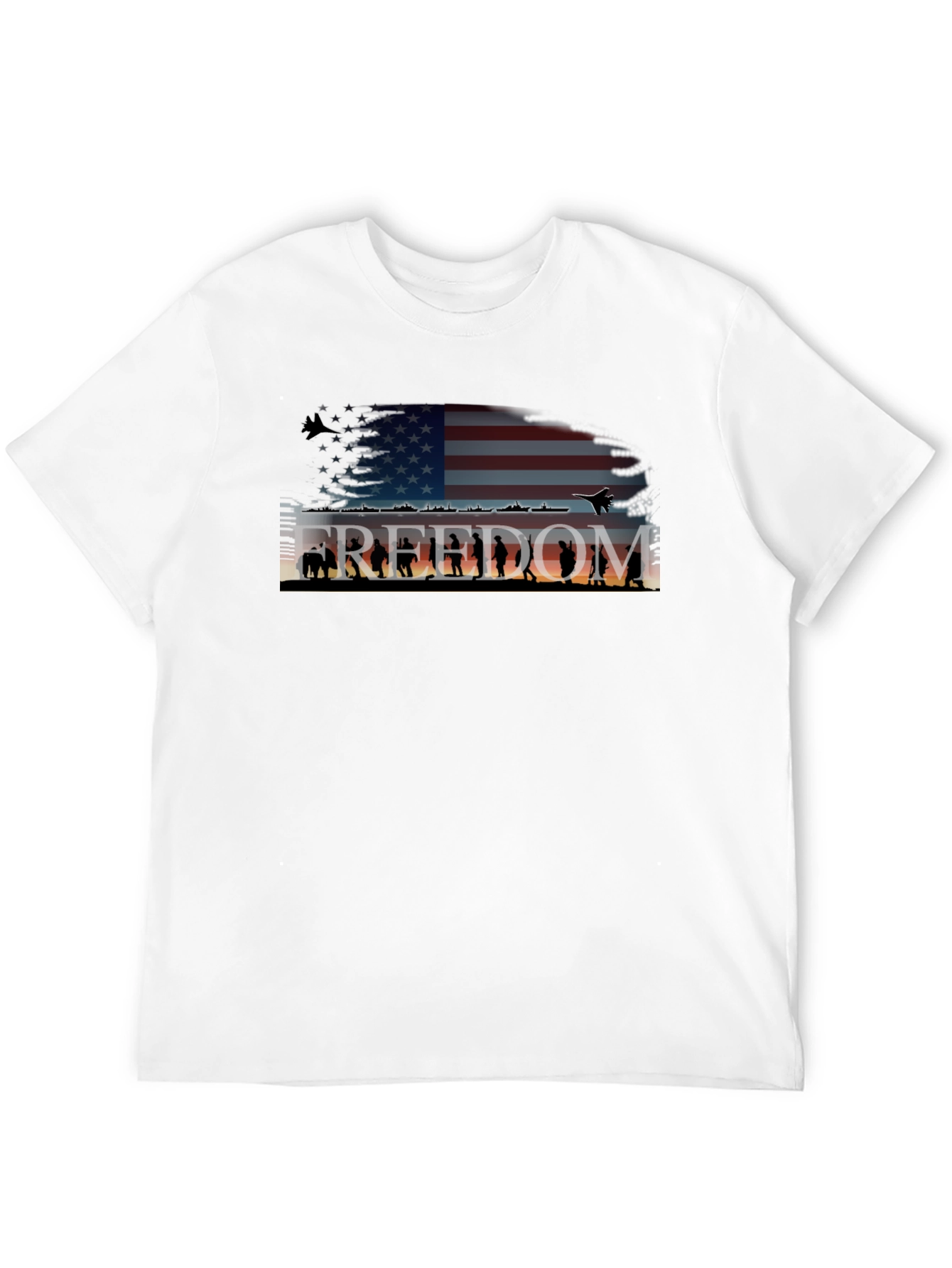 Freedom Graphic T-Shirt - Patriotic American Flag Tee