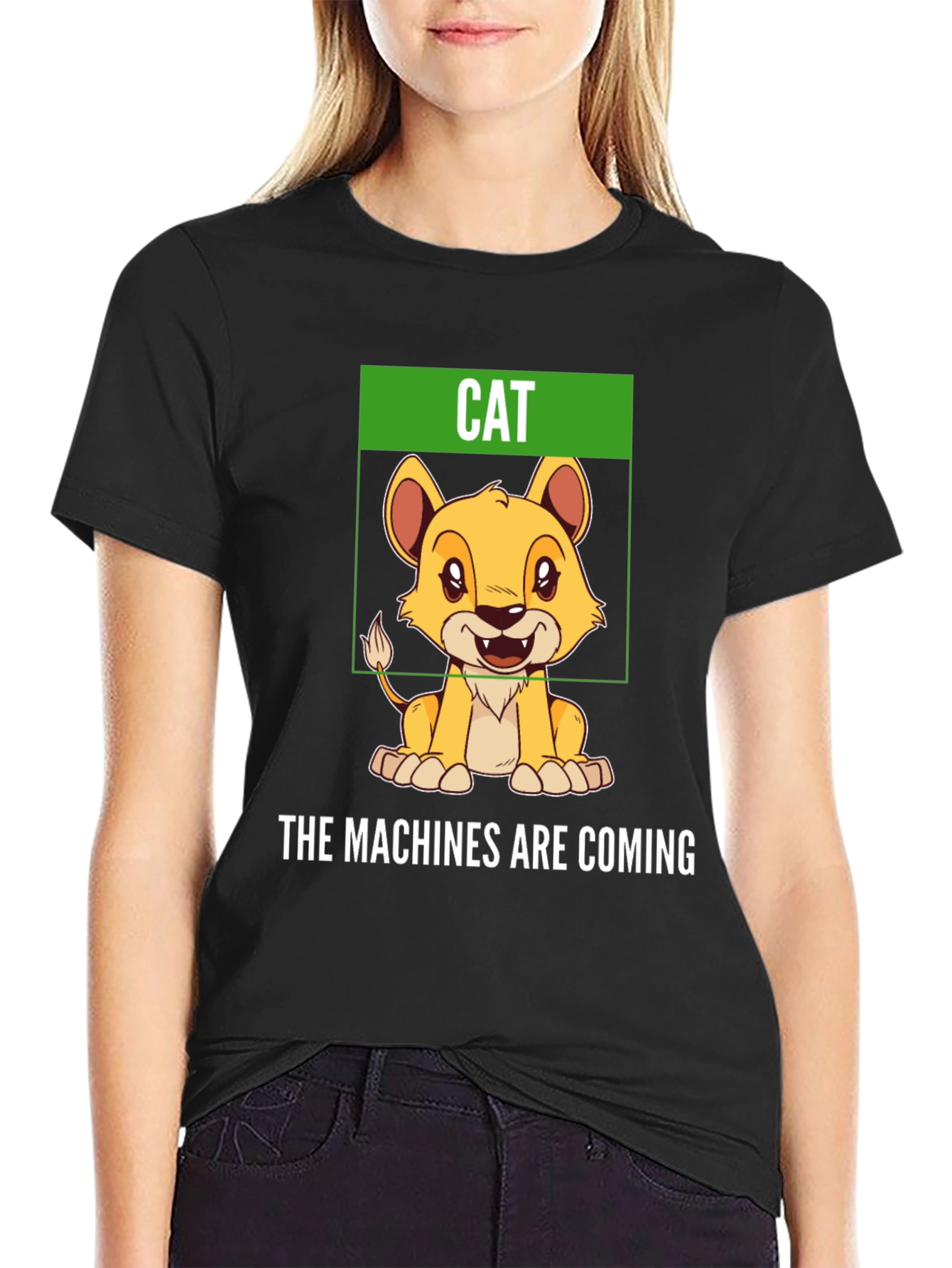 Humorous Cat T-Shirt - The Machines Are Coming