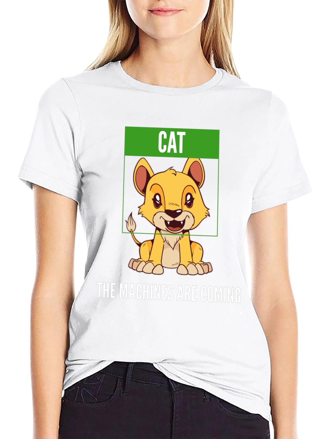 Humorous Cat T-Shirt - The Machines Are Coming
