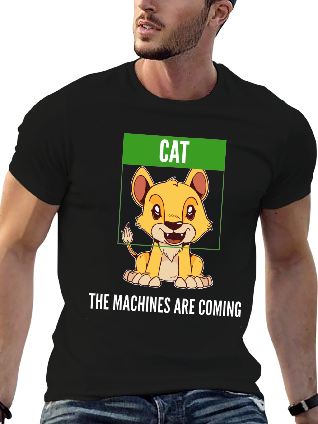 Humorous Cat T-Shirt - The Machines Are Coming