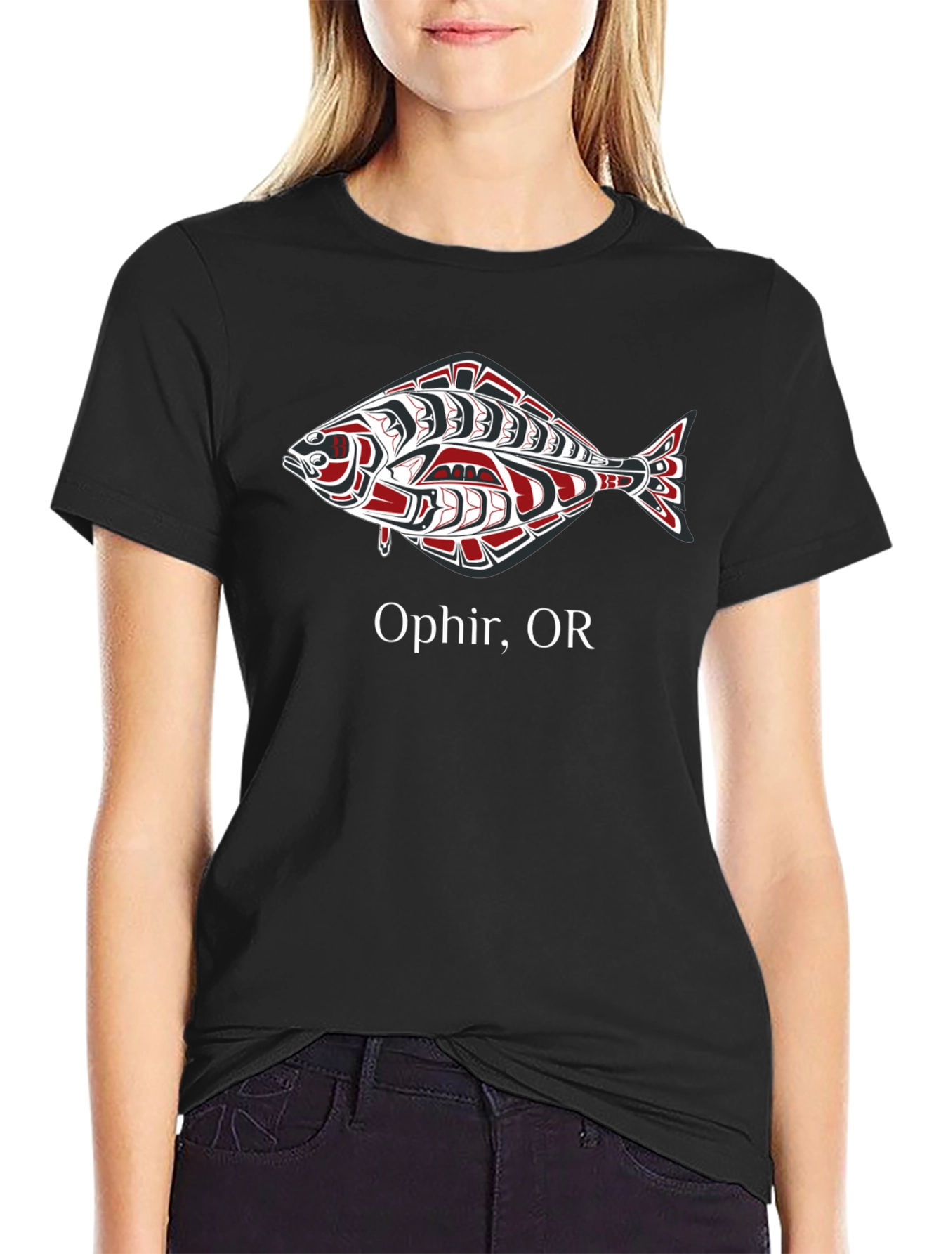 Ophir OR Fish Graphic T-Shirt - Black