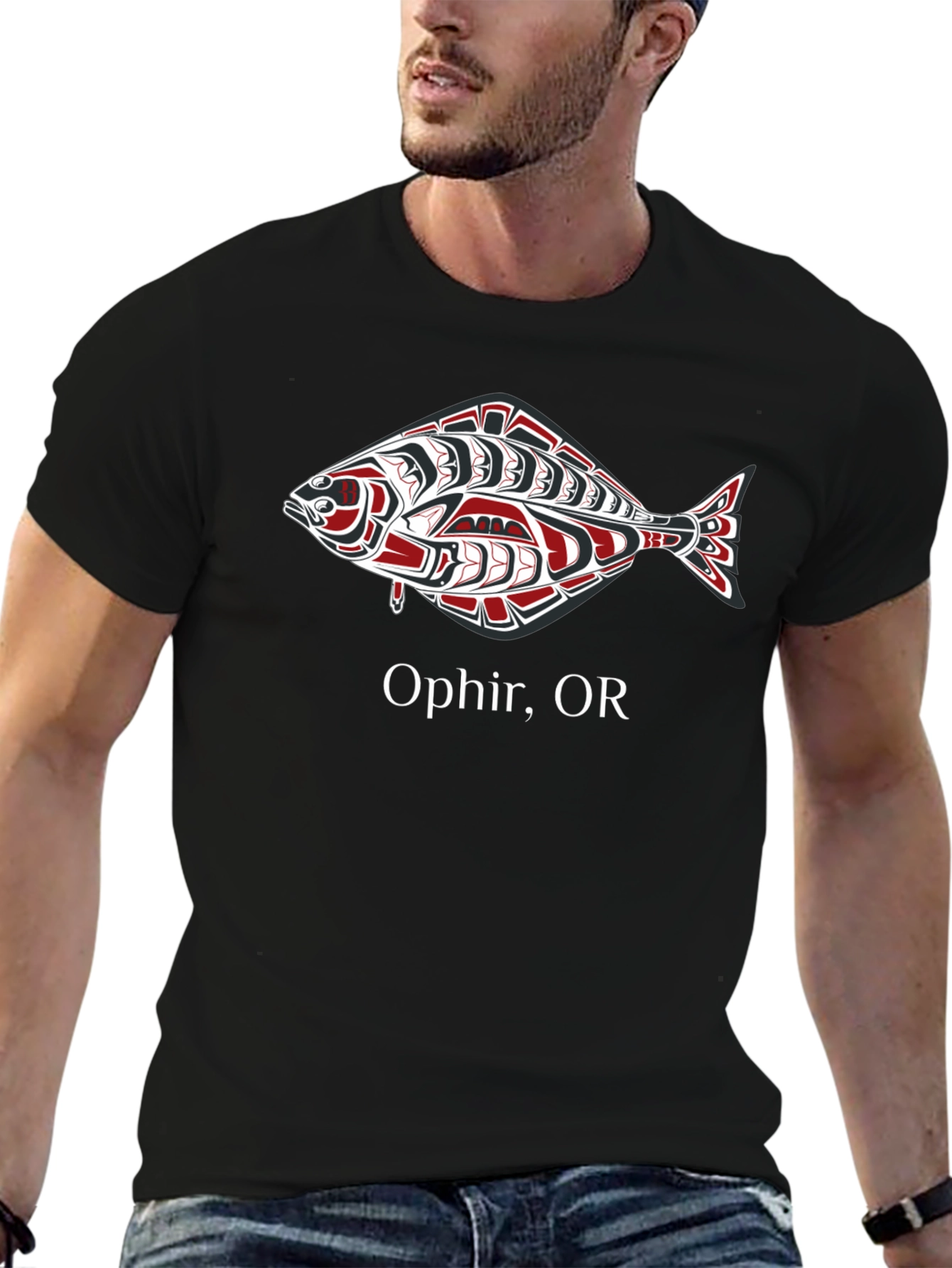Ophir OR Fish Graphic T-Shirt - Black