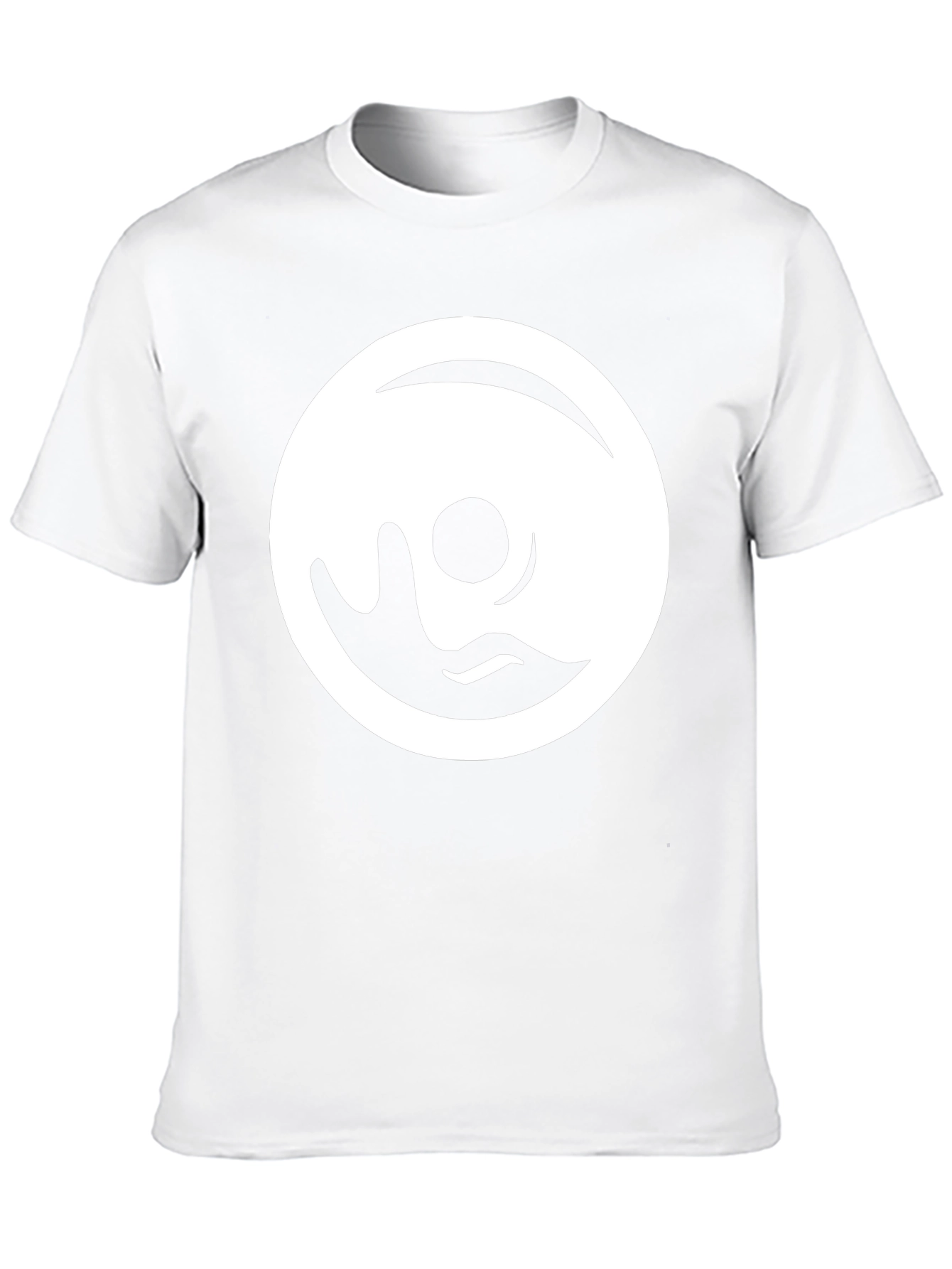 Modern Yin Yang Graphic Tee - Black Cotton Blend