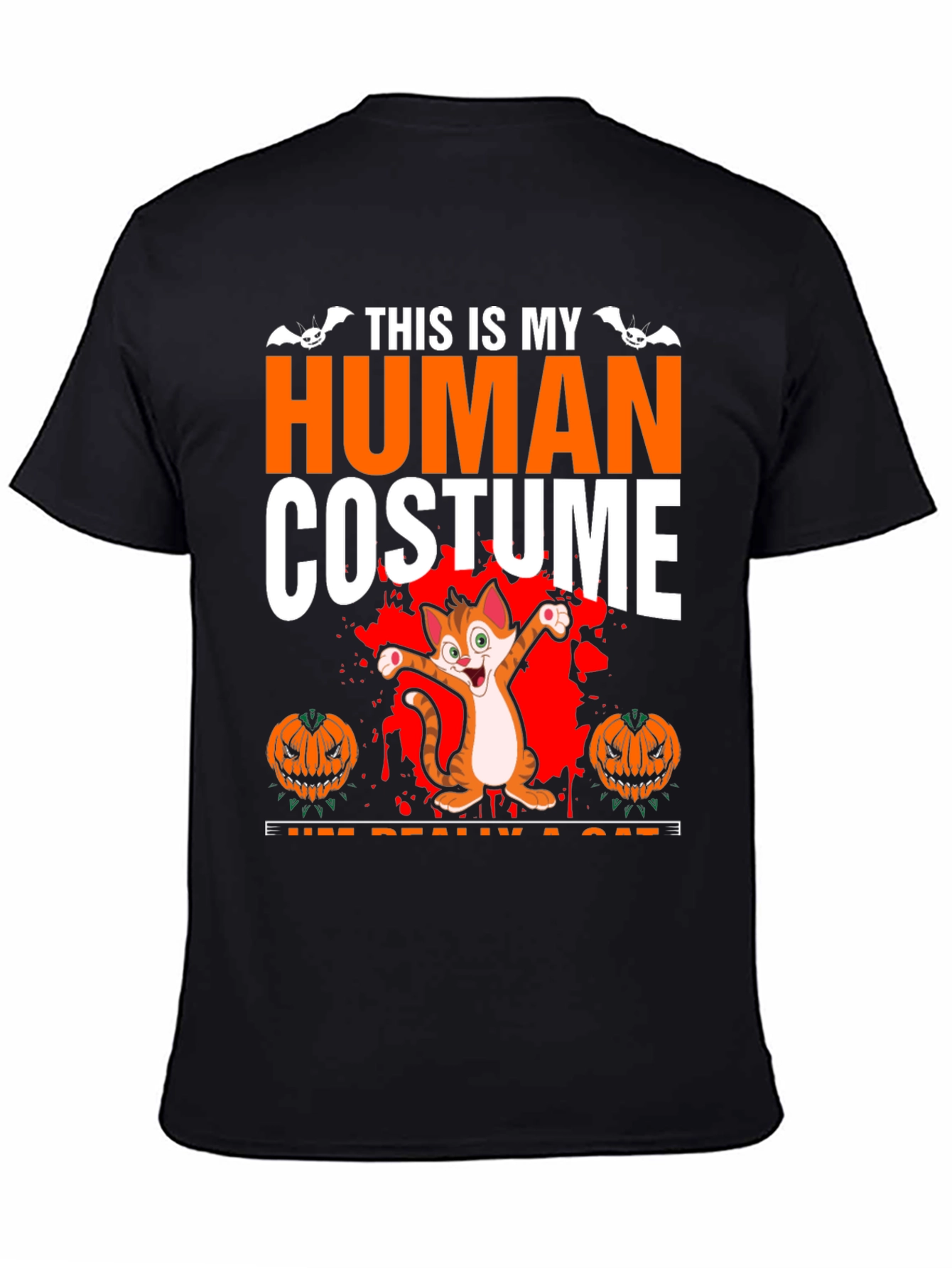 Human Costume Cat Halloween T-Shirt