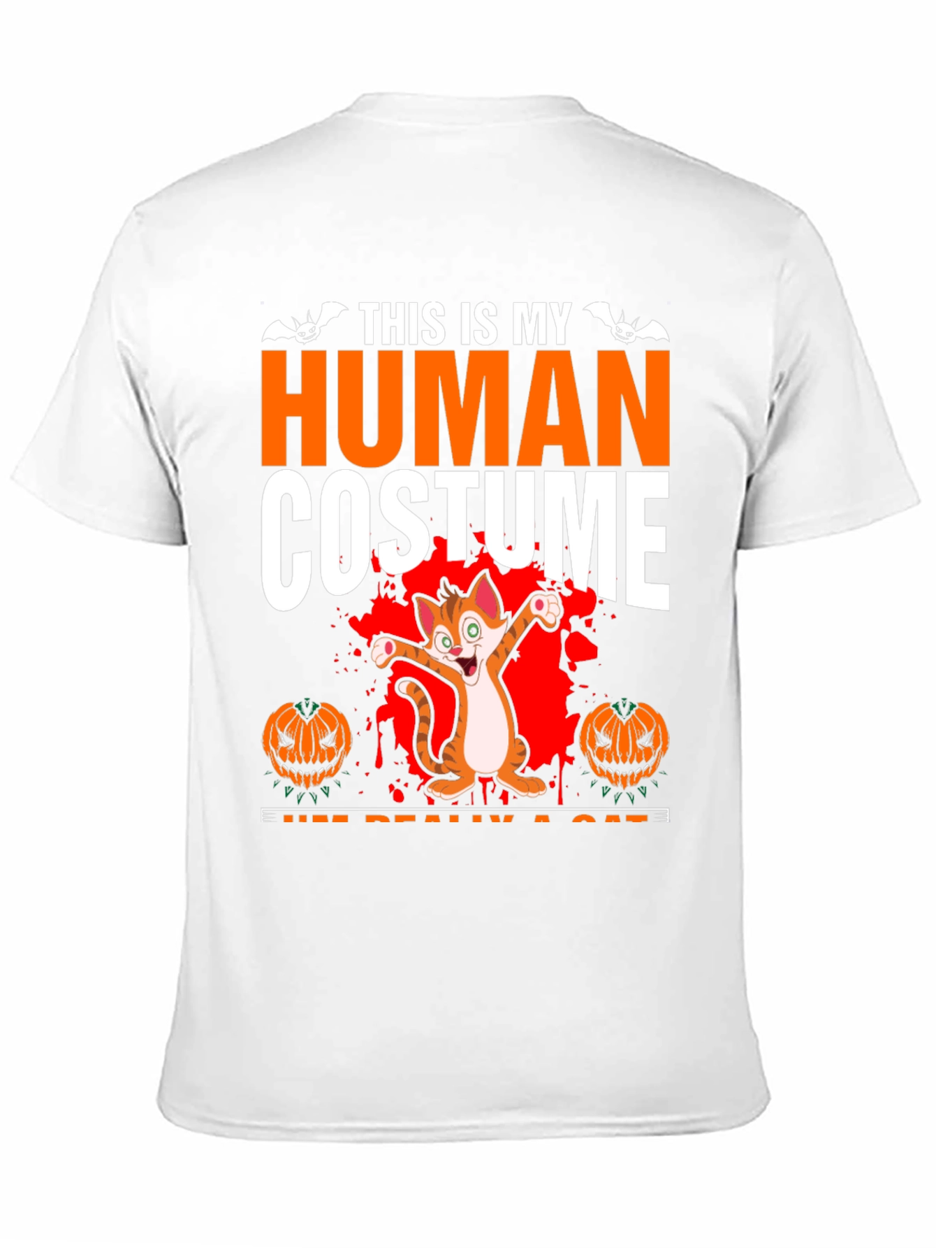 Human Costume Cat Halloween T-Shirt