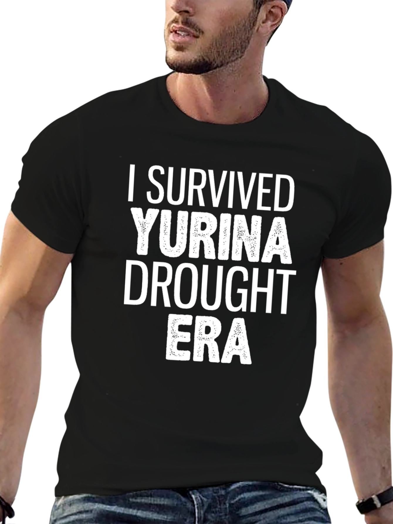 I Survived Yurina Drought Era Black Tee