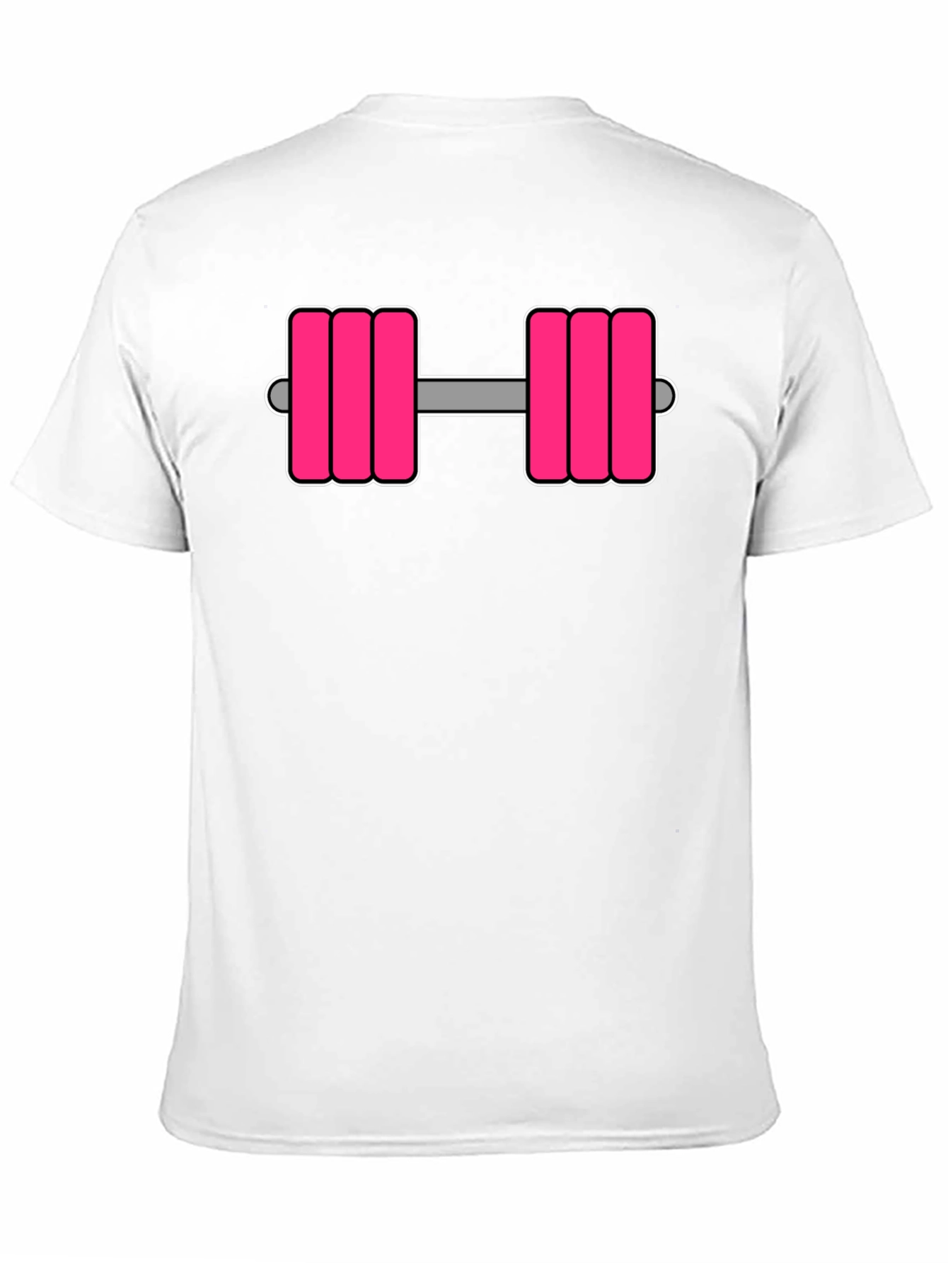 Pink Dumbbell Graphic Tee - Workout Ready!