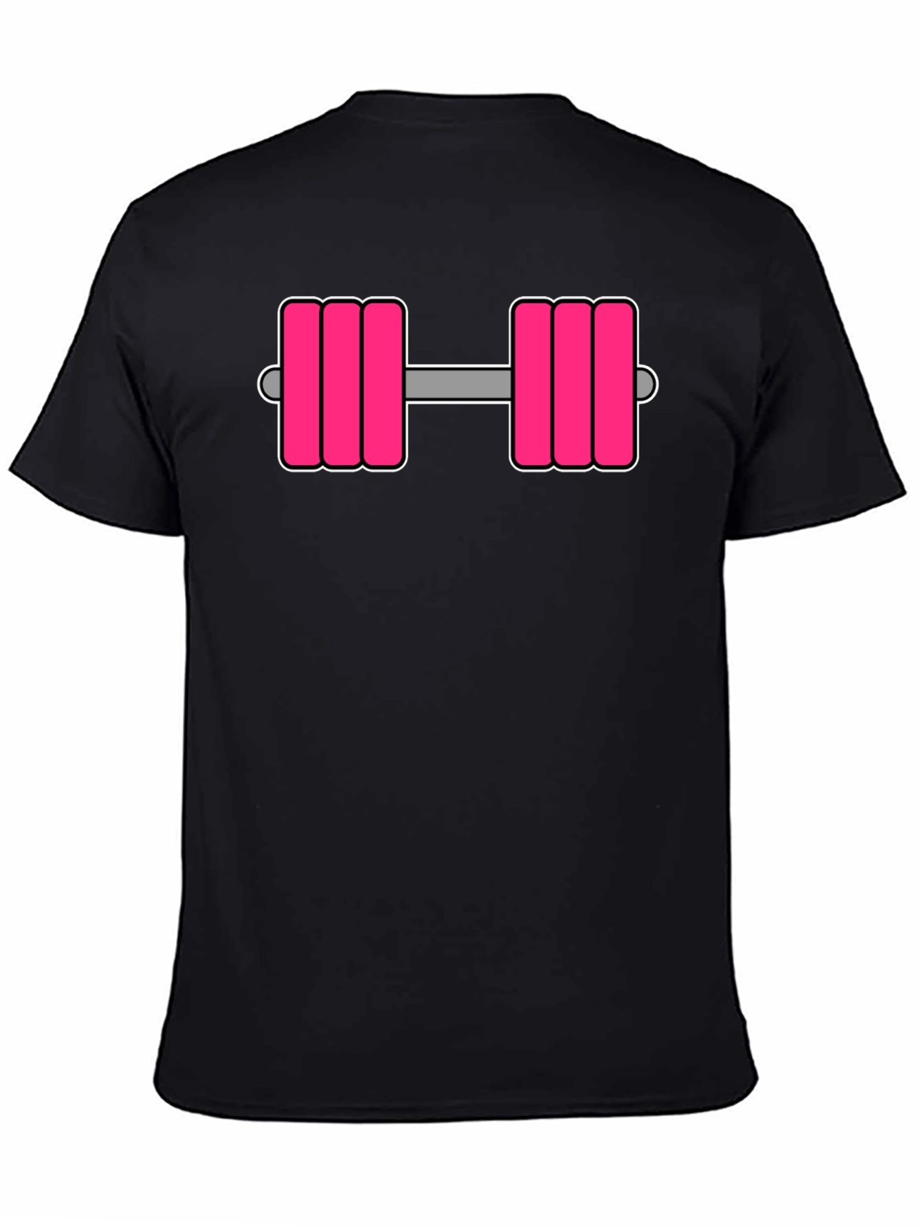 Pink Dumbbell Graphic Tee - Workout Ready!