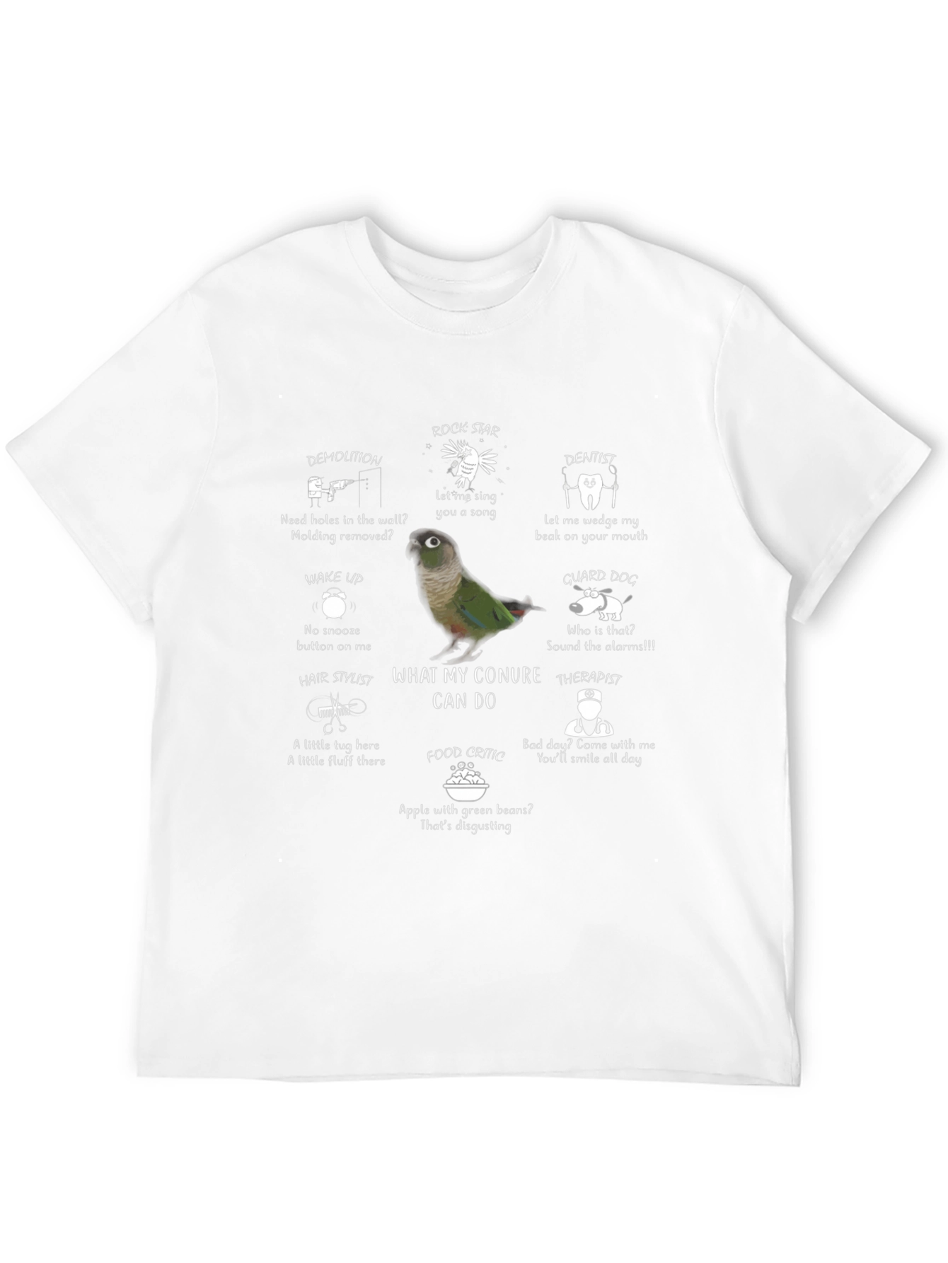 Conure Can Do Black T-Shirt