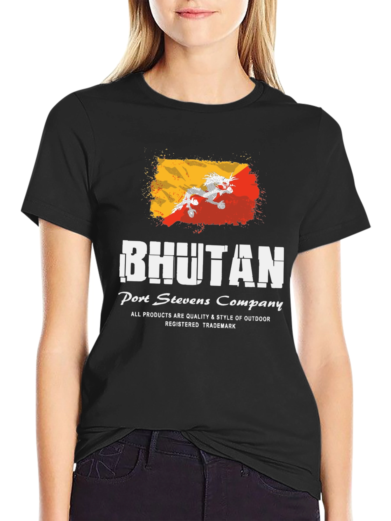 Bhutan Flag T-Shirt - Port Stevens Company