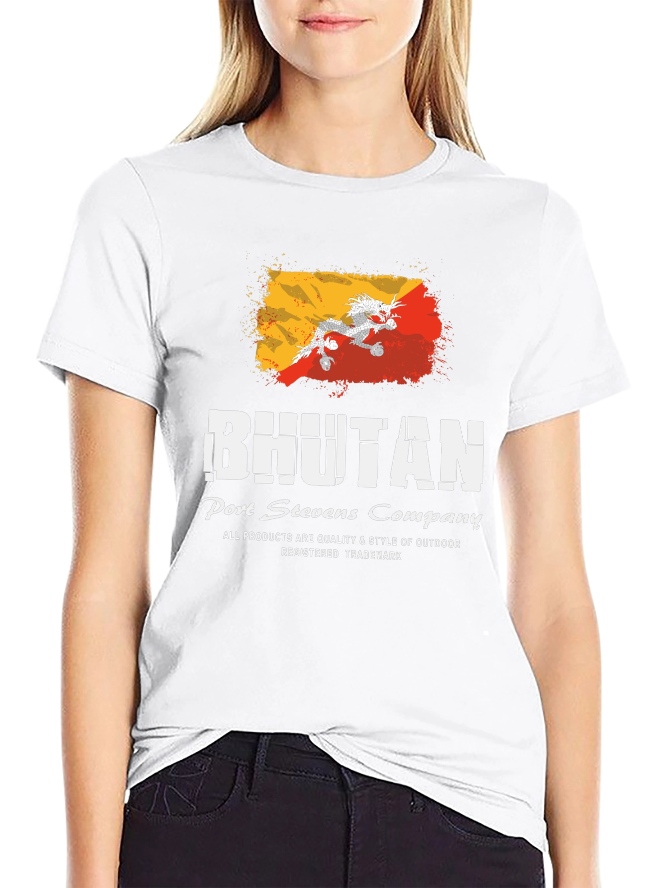 Bhutan Flag T-Shirt - Port Stevens Company