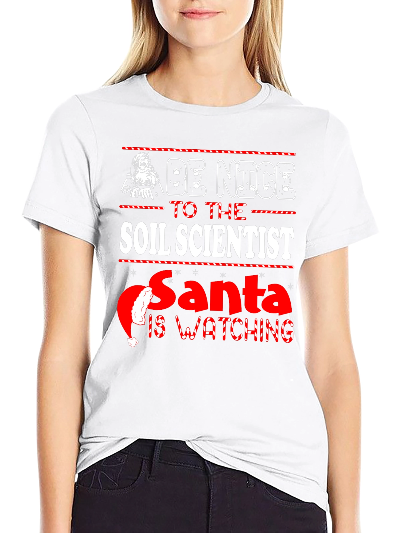 Be Nice to the Soil Scientist Santa T-Shirt