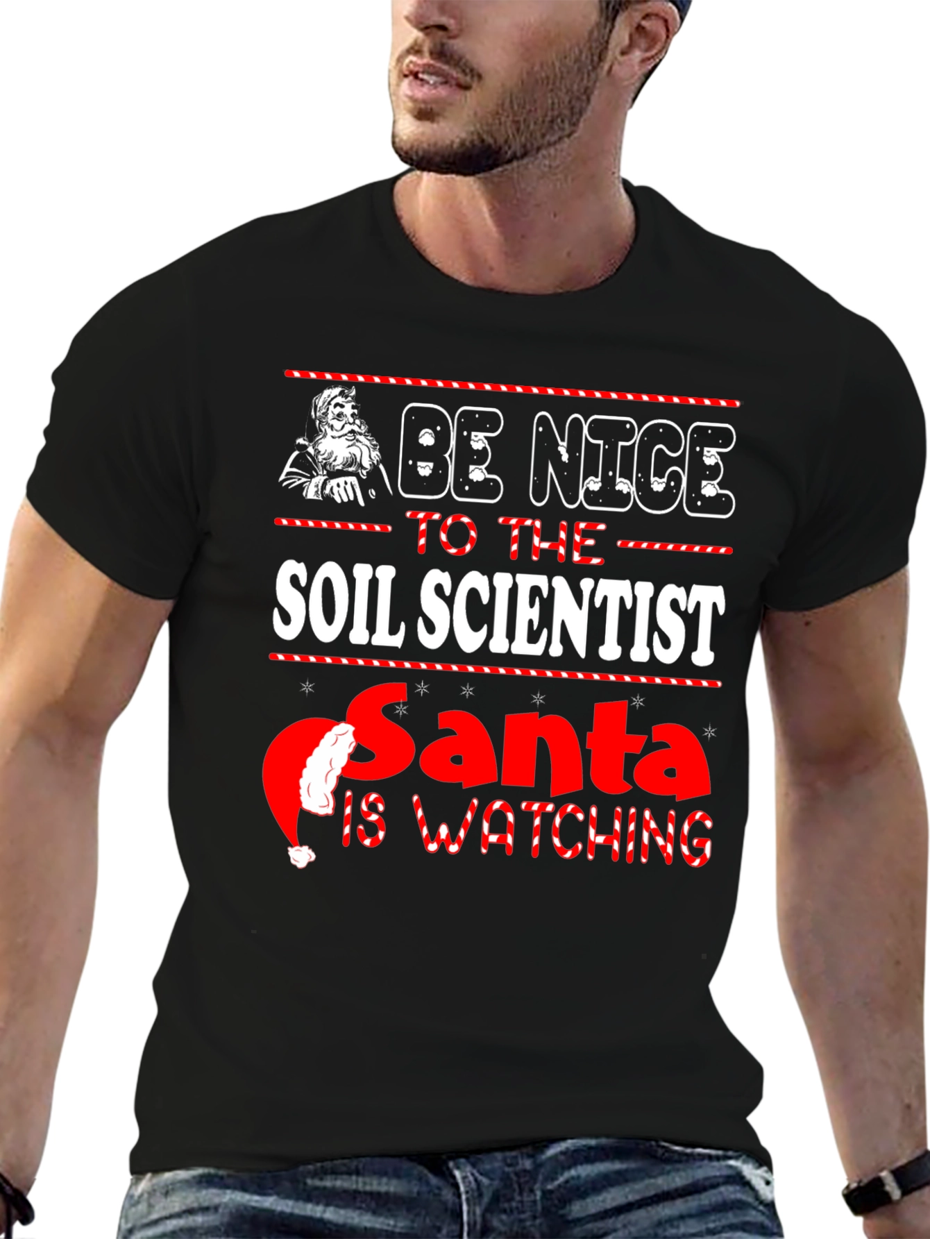 Be Nice to the Soil Scientist Santa T-Shirt