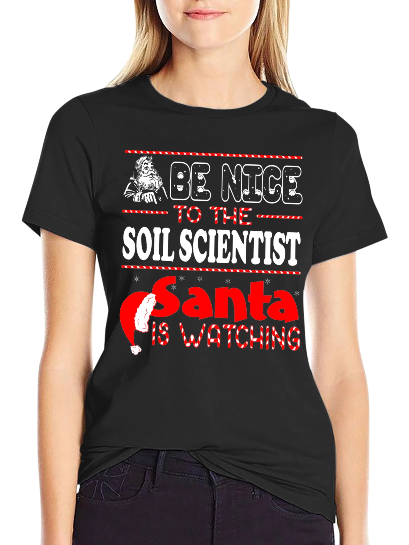 Be Nice to the Soil Scientist Santa T-Shirt