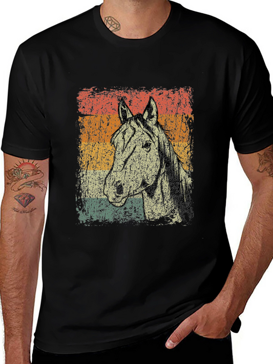 Vintage Horse Graphic Tee - Retro Style