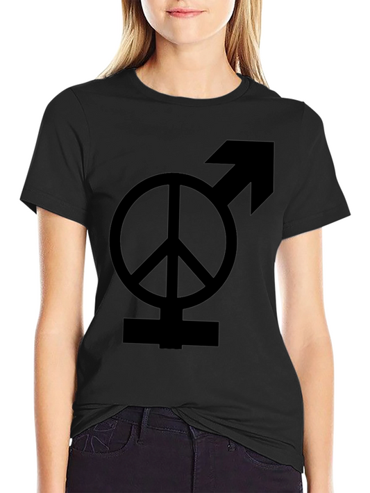 Peace & Male Symbol Black Graphic Tee