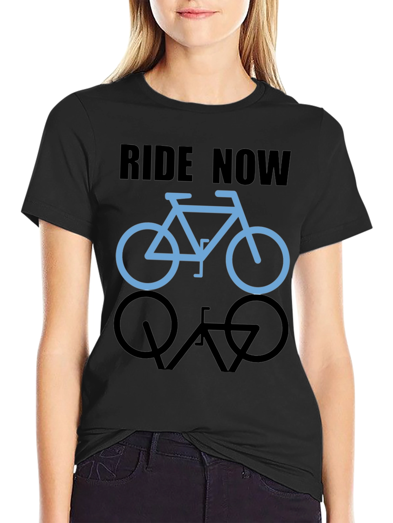 Ride Now Graphic Tee - Bicycle Design