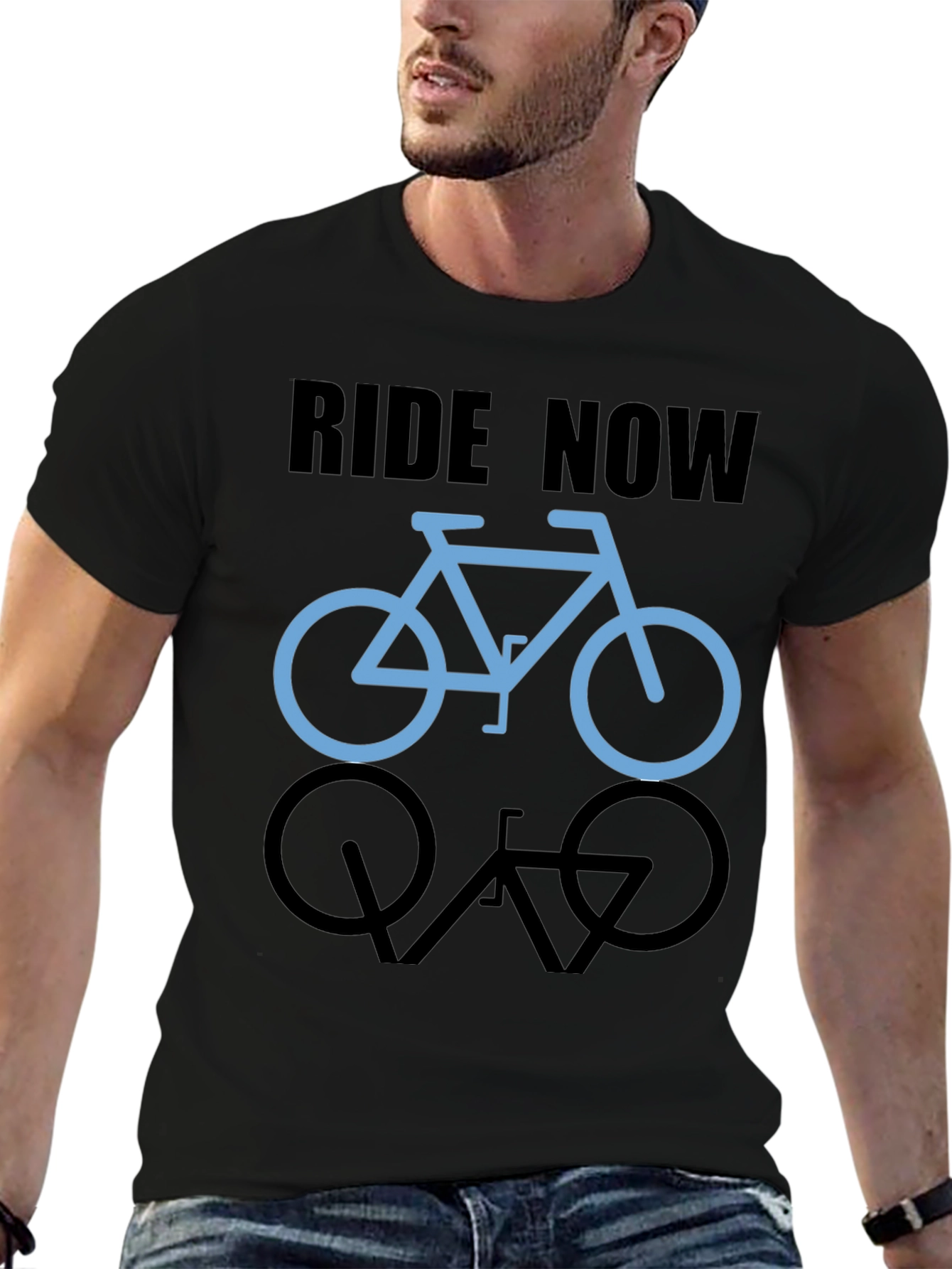 Ride Now Graphic Tee - Bicycle Design
