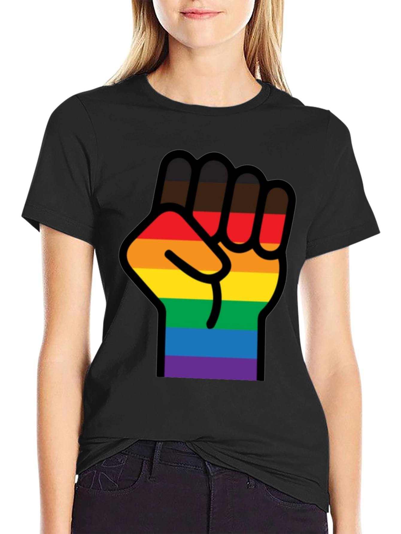 Pride Fist T-Shirt - Black LGBTQ Equality Tee