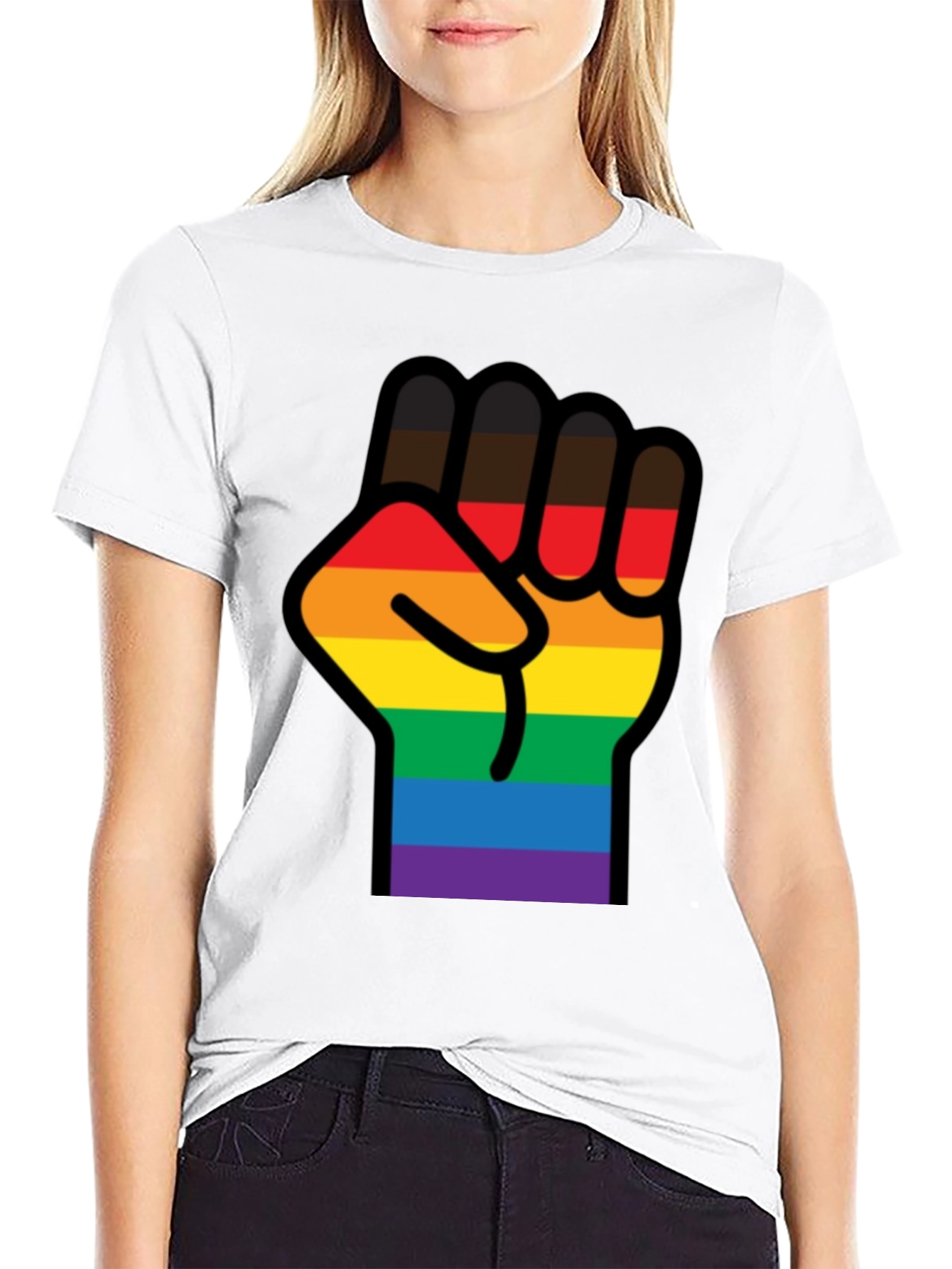 Pride Fist T-Shirt - Black LGBTQ Equality Tee