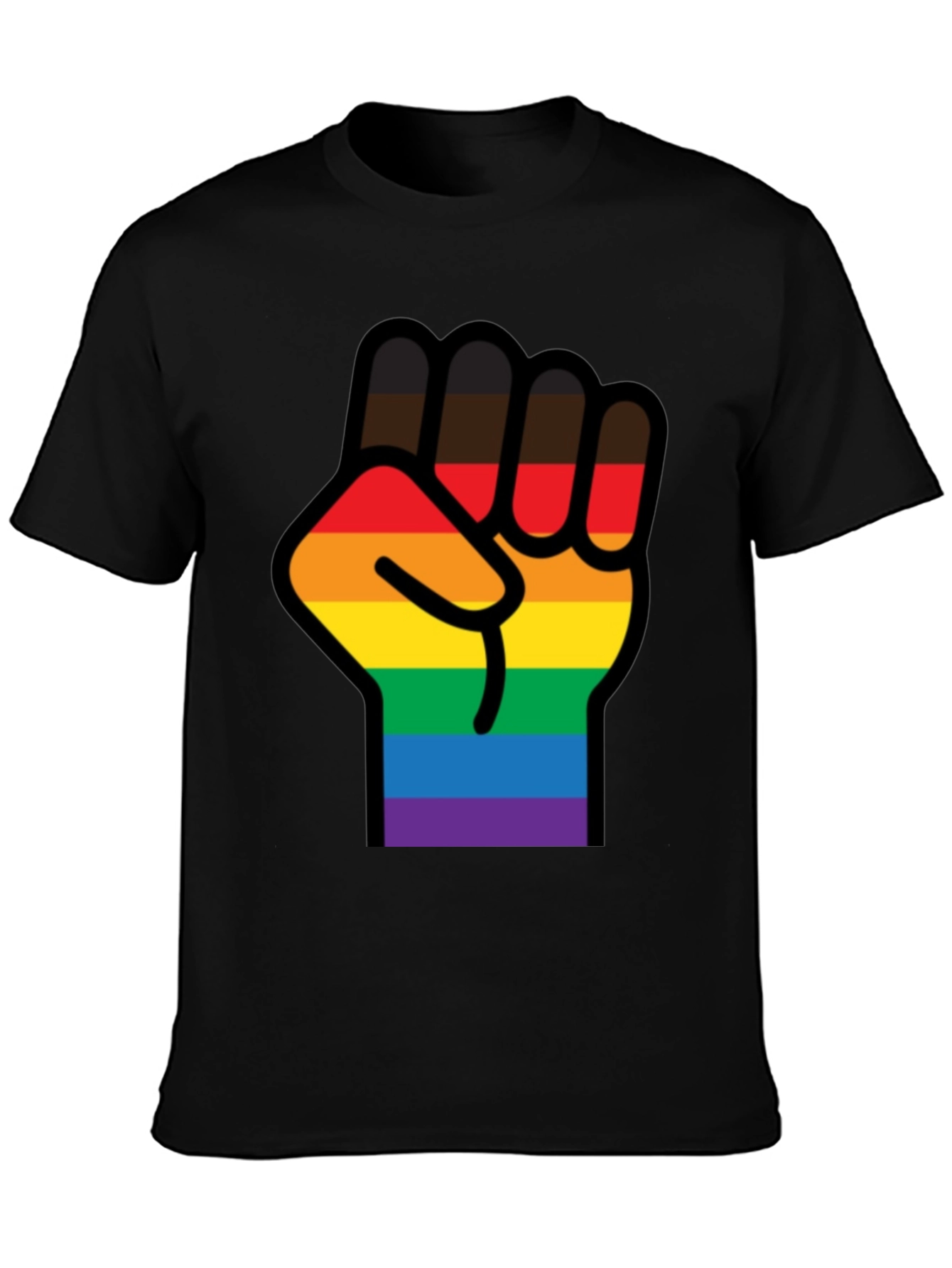 Pride Fist T-Shirt - Black LGBTQ Equality Tee