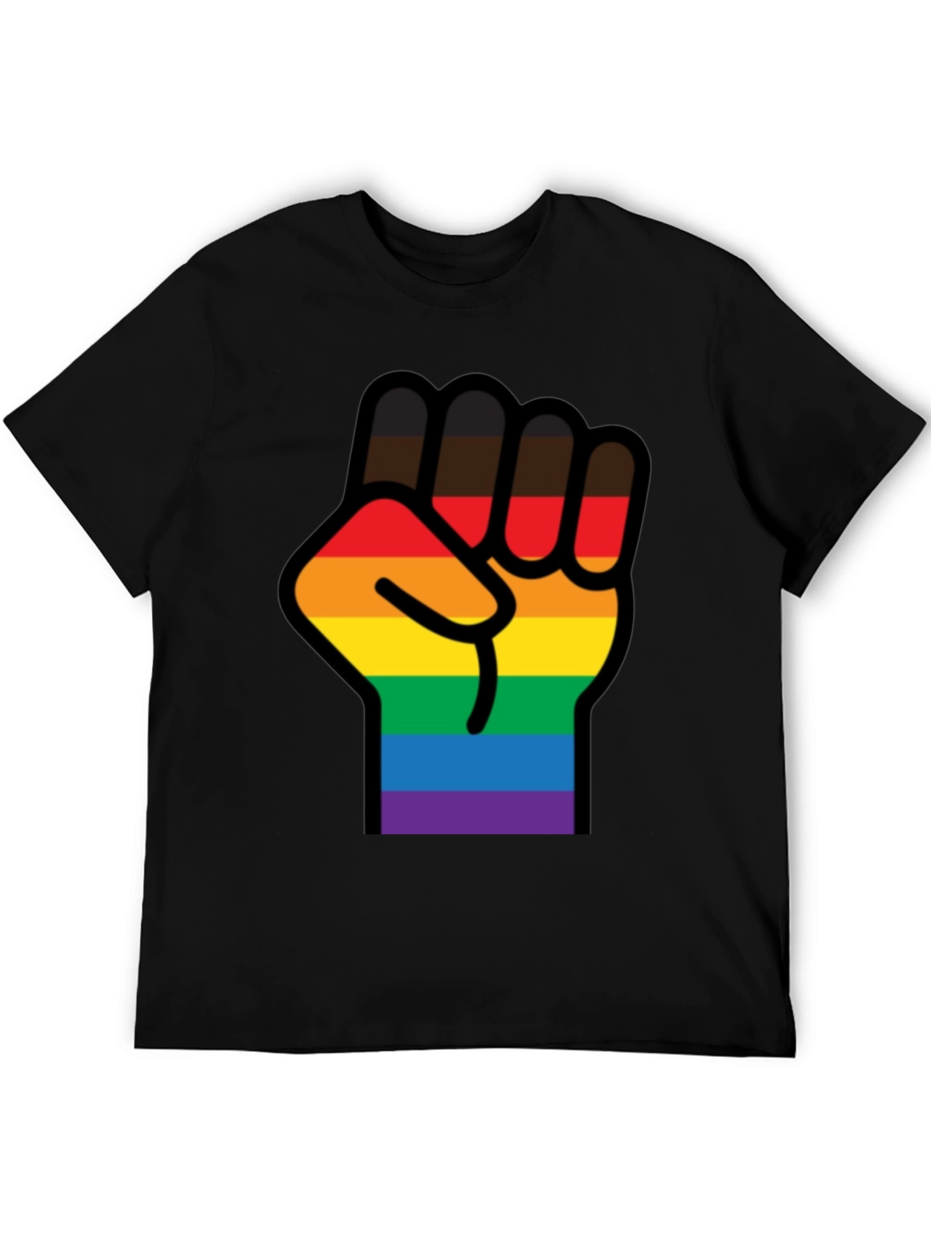 Pride Fist T-Shirt - Black LGBTQ Equality Tee