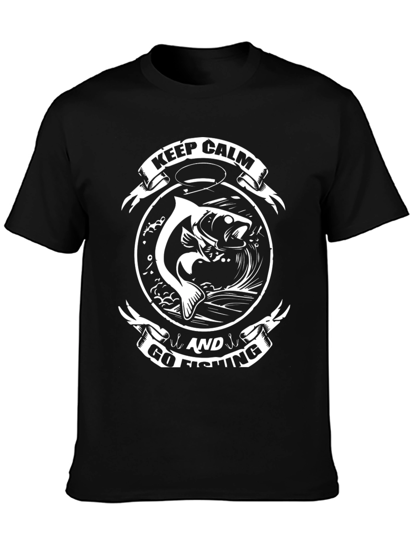Keep Calm and Go Fishing Graphic T-Shirt